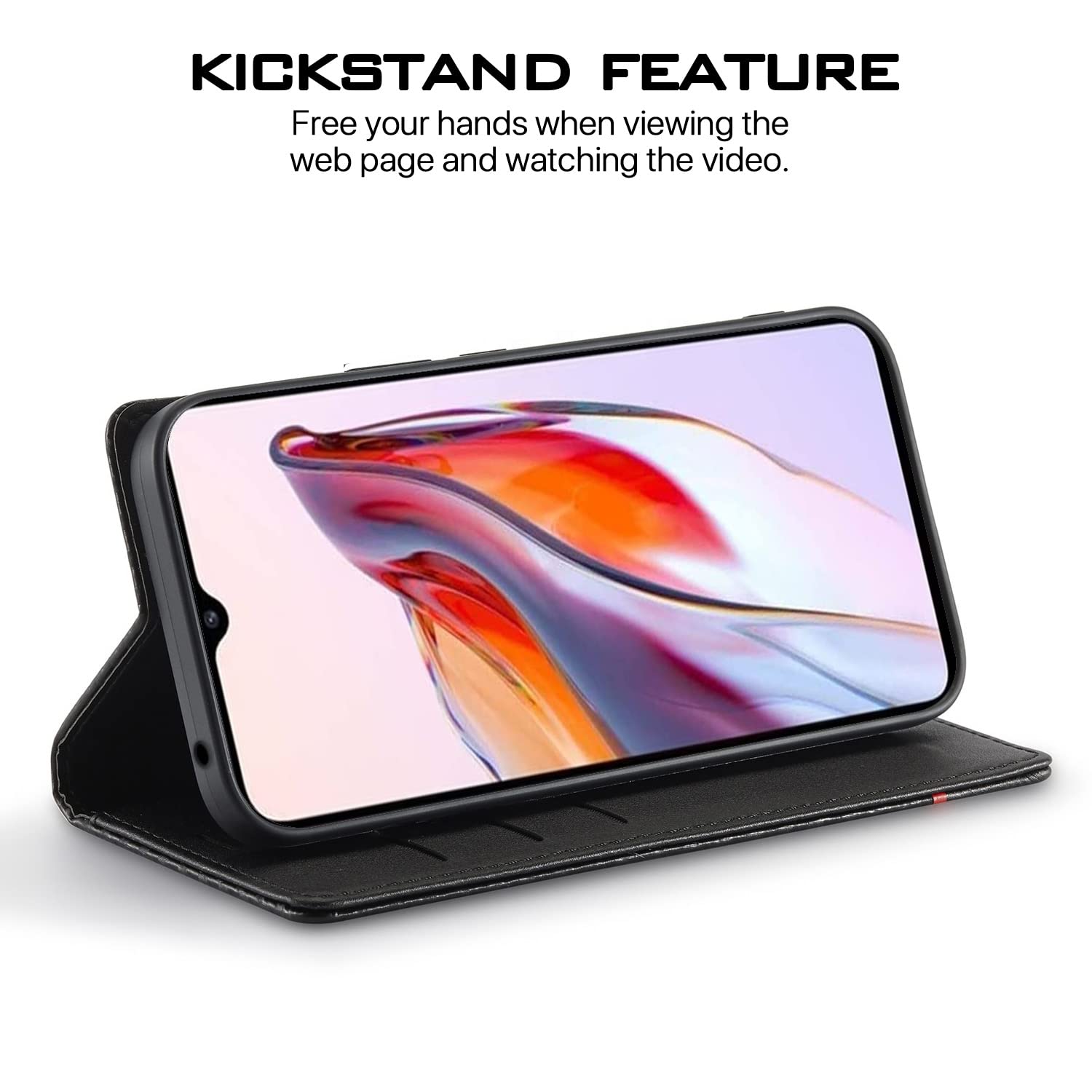 Pikkme black Wallet mobile flip cover for Redmi 12C/Poco C55 – photo 5