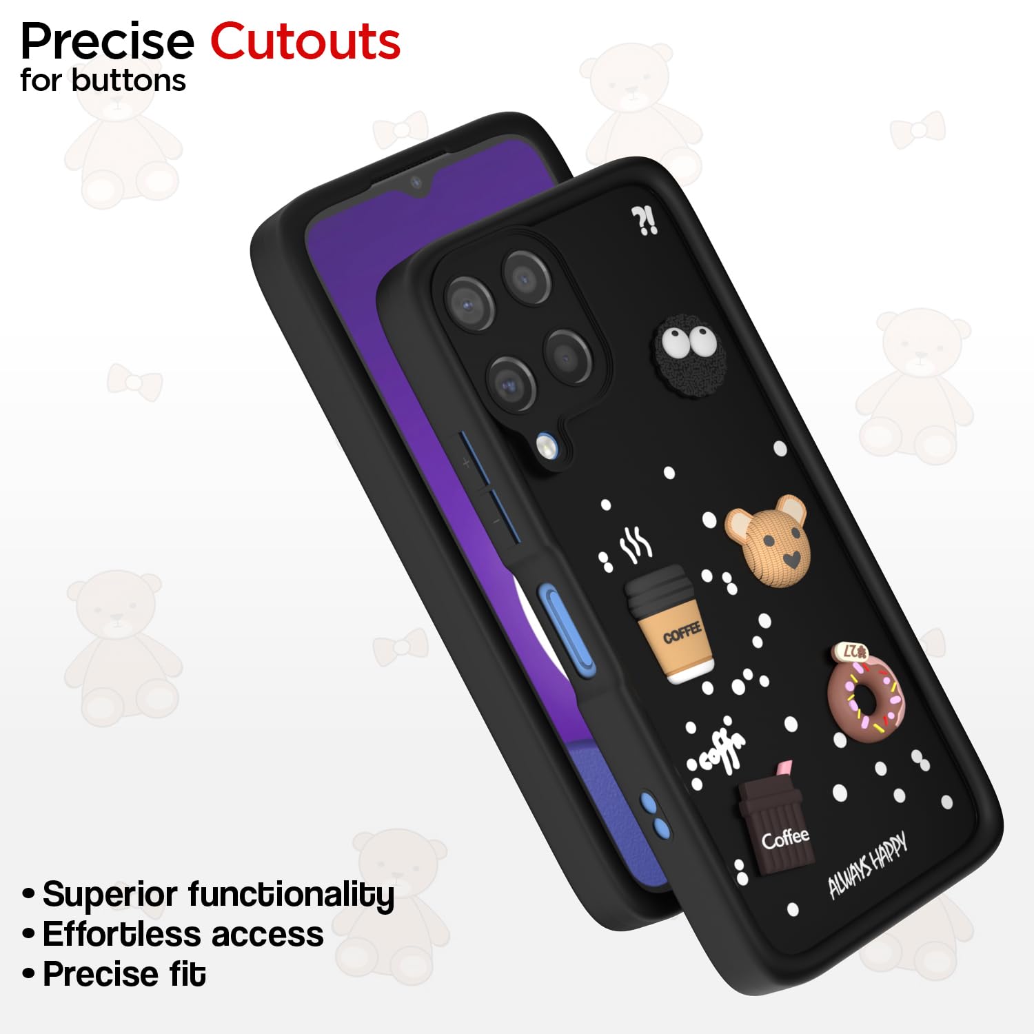 Pikkme black Silicone mobile cover for Samsung M12/F12/A12/3D – photo 6