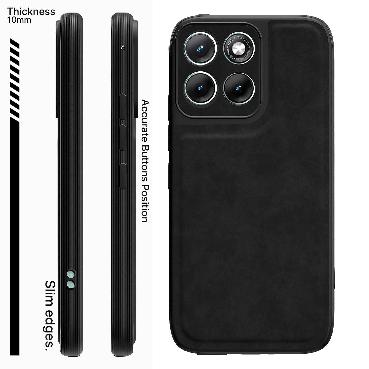 Pikkme Moto Edge 70 Fusion 5G Leather black mobile cover – photo 3
