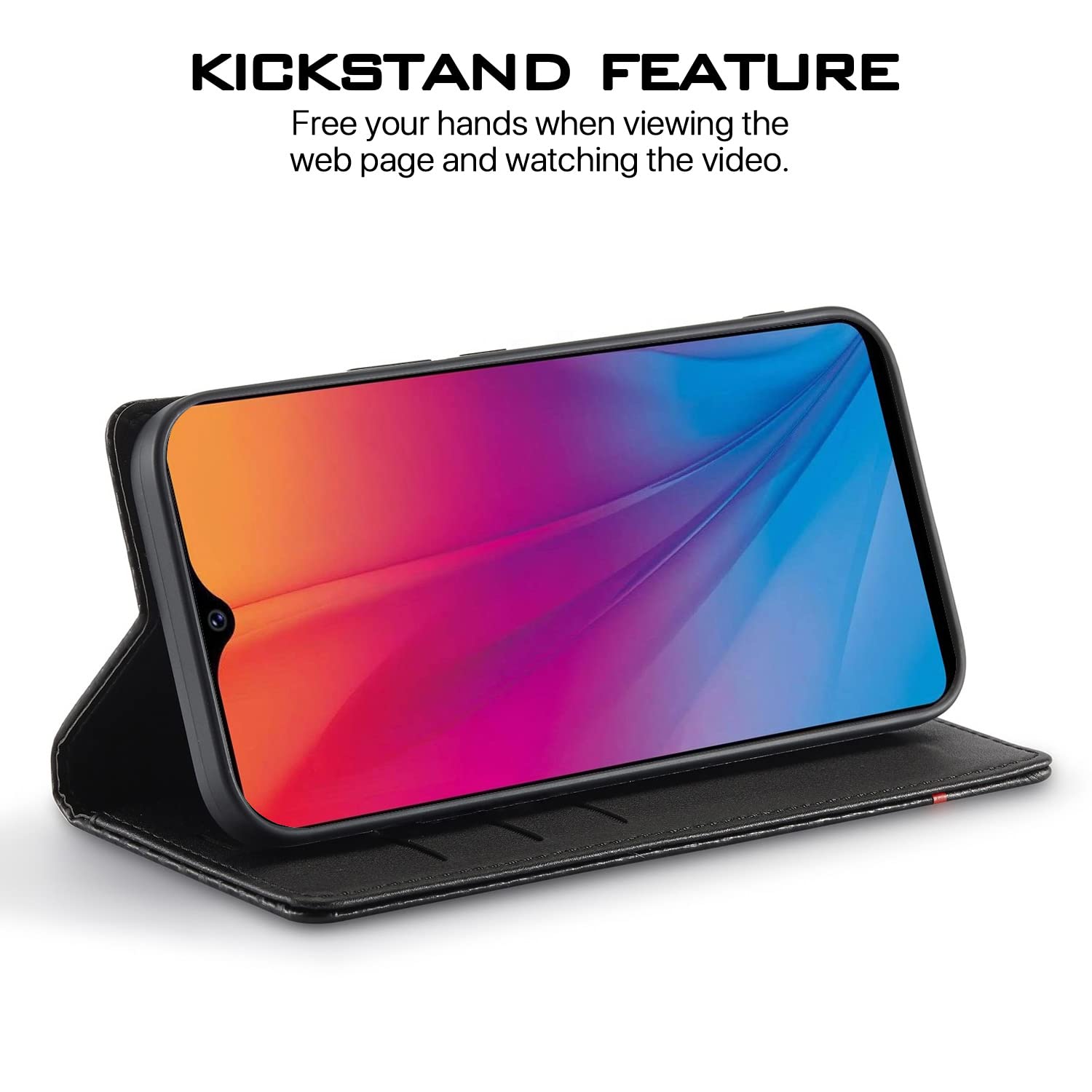 Vivo Y91i Wallet flip cover in black by Pikkme – photo 5