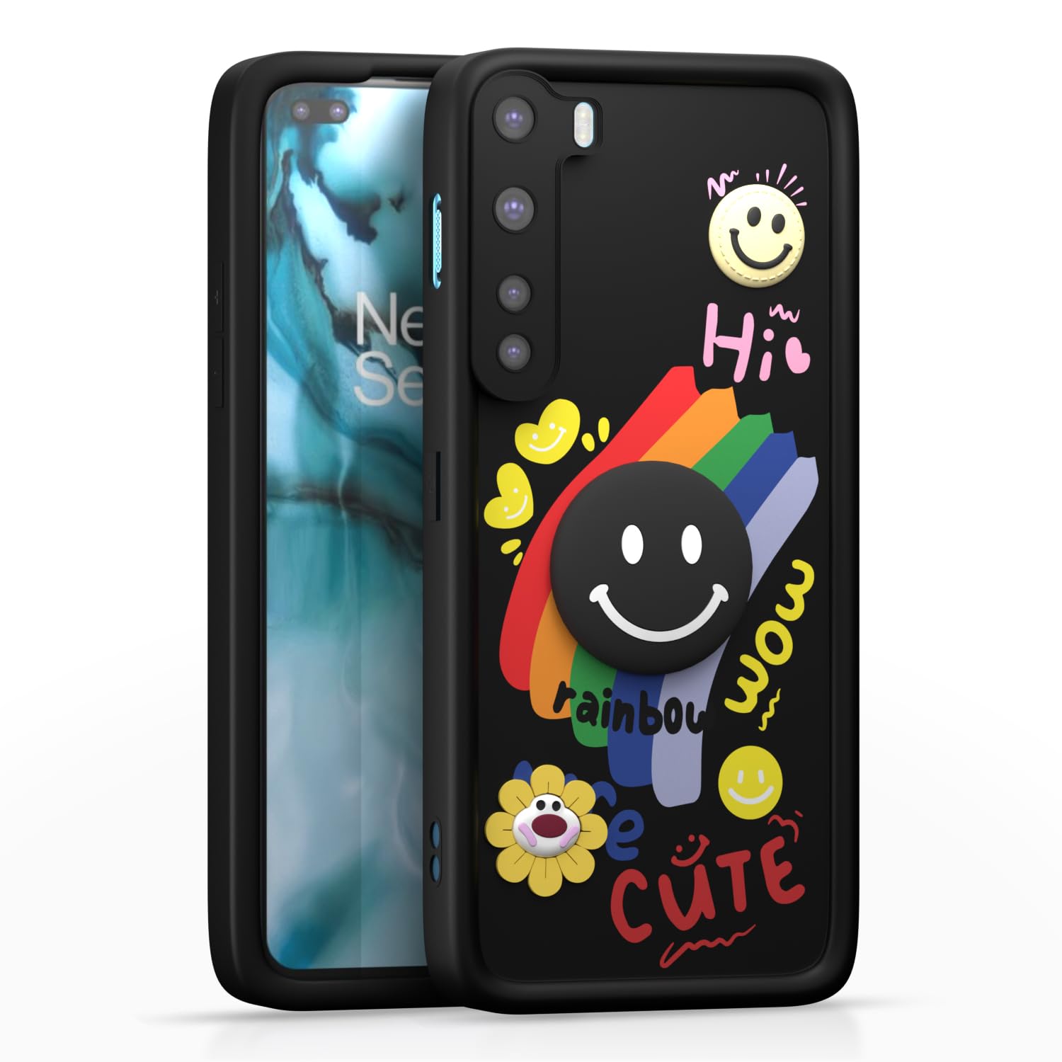 Pikkme black Soft Silicone back cover for OnePlus Nord (2020)