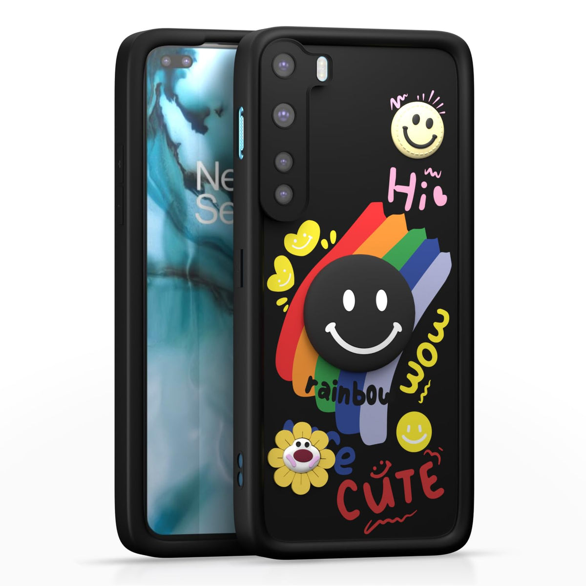 Pikkme black Soft Silicone back cover for OnePlus Nord (2020)