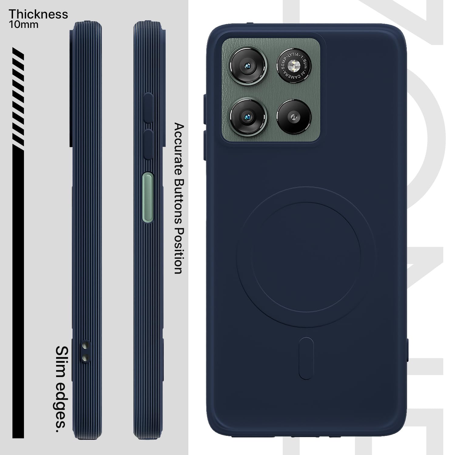 Moto G67 Power/G57 Power 5G MagSafe mobile cover in blue by Pikkme – photo 3