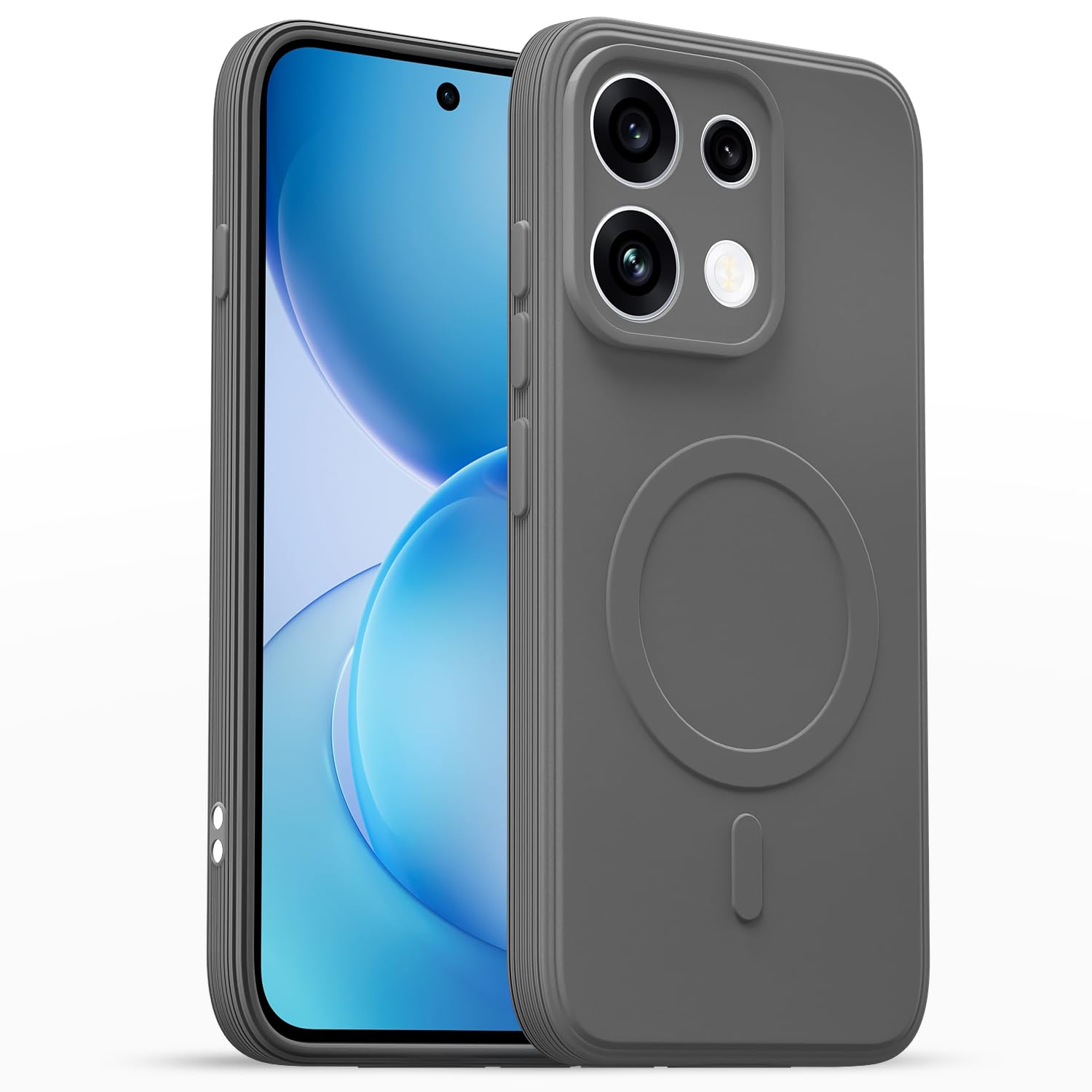 Pikkme grey mobile cover for Oppo Reno 16c 5G
