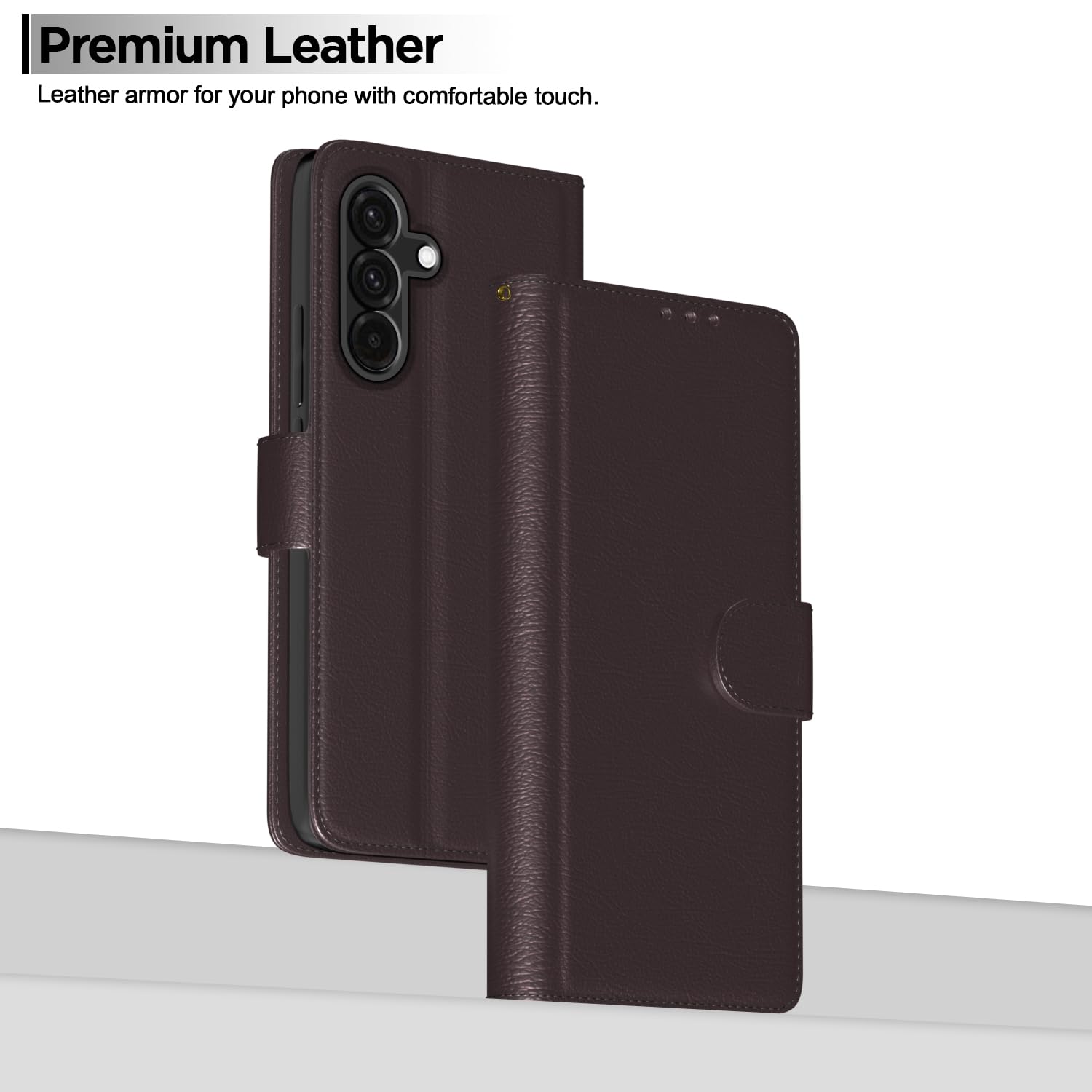 Samsung A56 5G Wallet mobile flip cover in coffee by Pikkme – photo 2