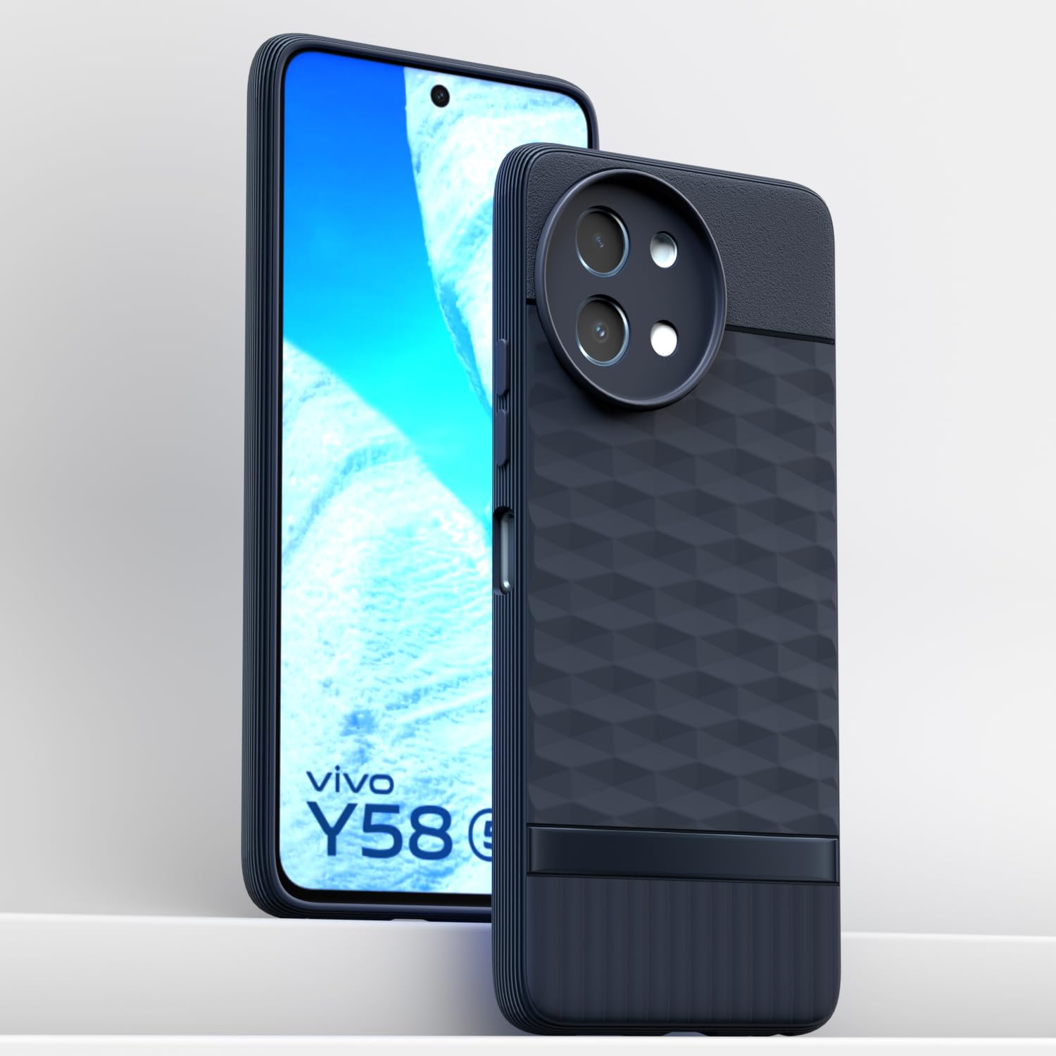 Pikkme Vivo Y58 5G / Vivo T3x 5G / Vivo Y200i 5G Gencase Back Cover (Blue)