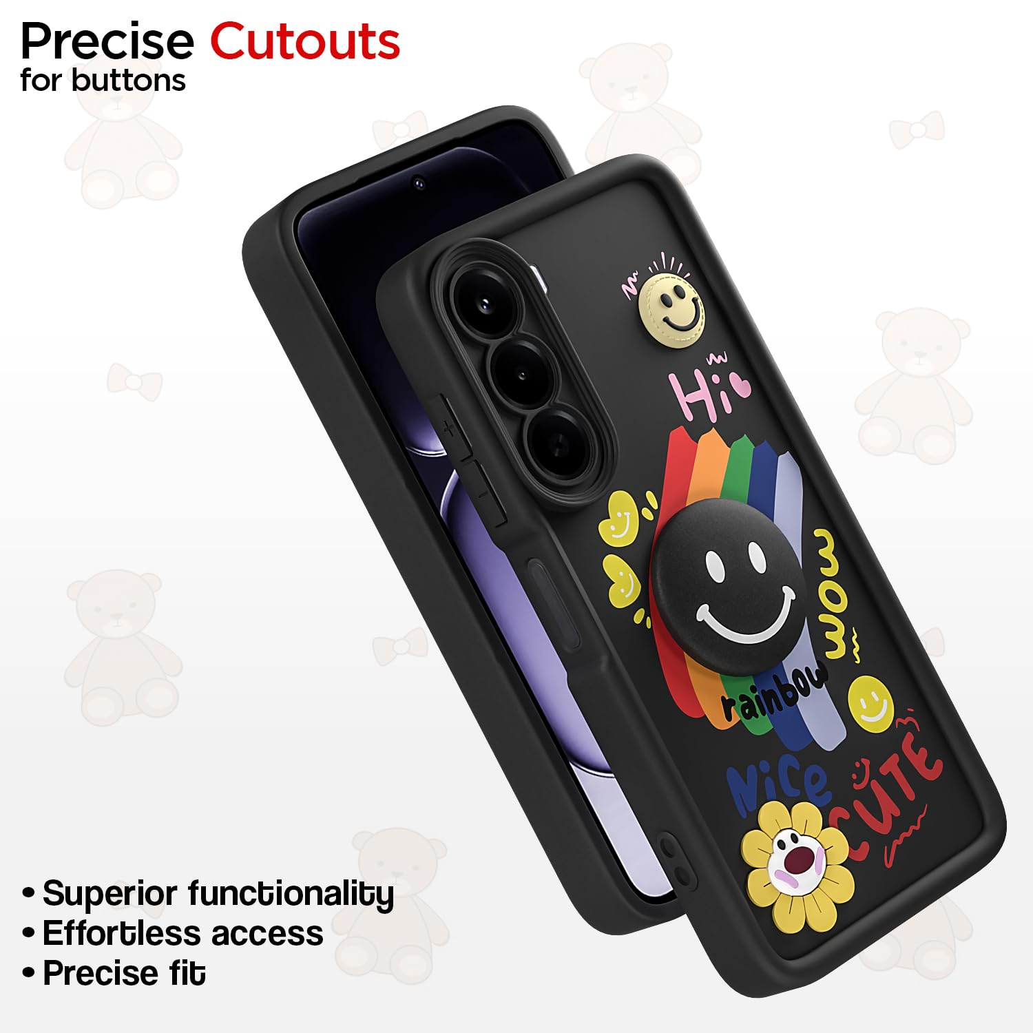 Black Smile Rainbow mobile cover for OnePlus Nord CE 6 Lite 5G – Pikkme – photo 6