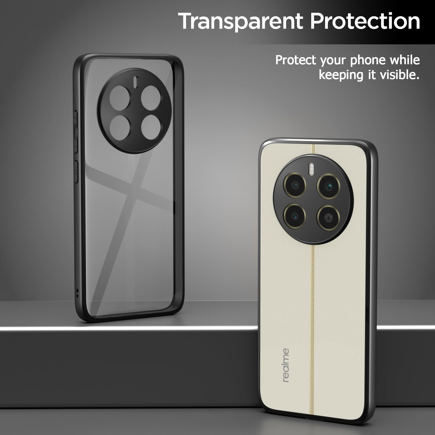 Realme 12 Plus/P1/Narzo 70/70 Pro 5G Hybrid mobile back cover in black by Pikkme – photo 3
