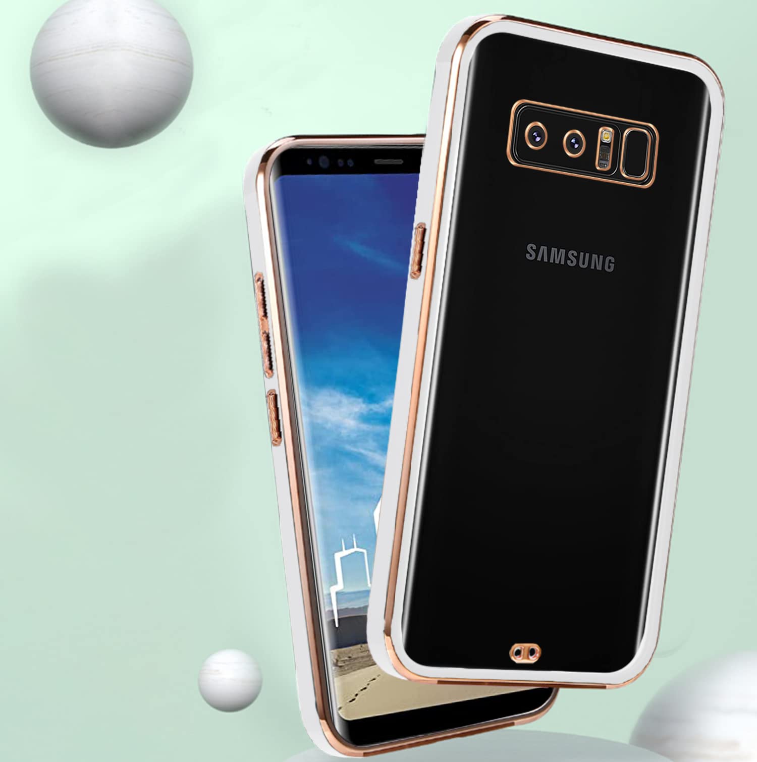 Pikkme Samsung Note 8 Chrome white mobile cover – photo 4