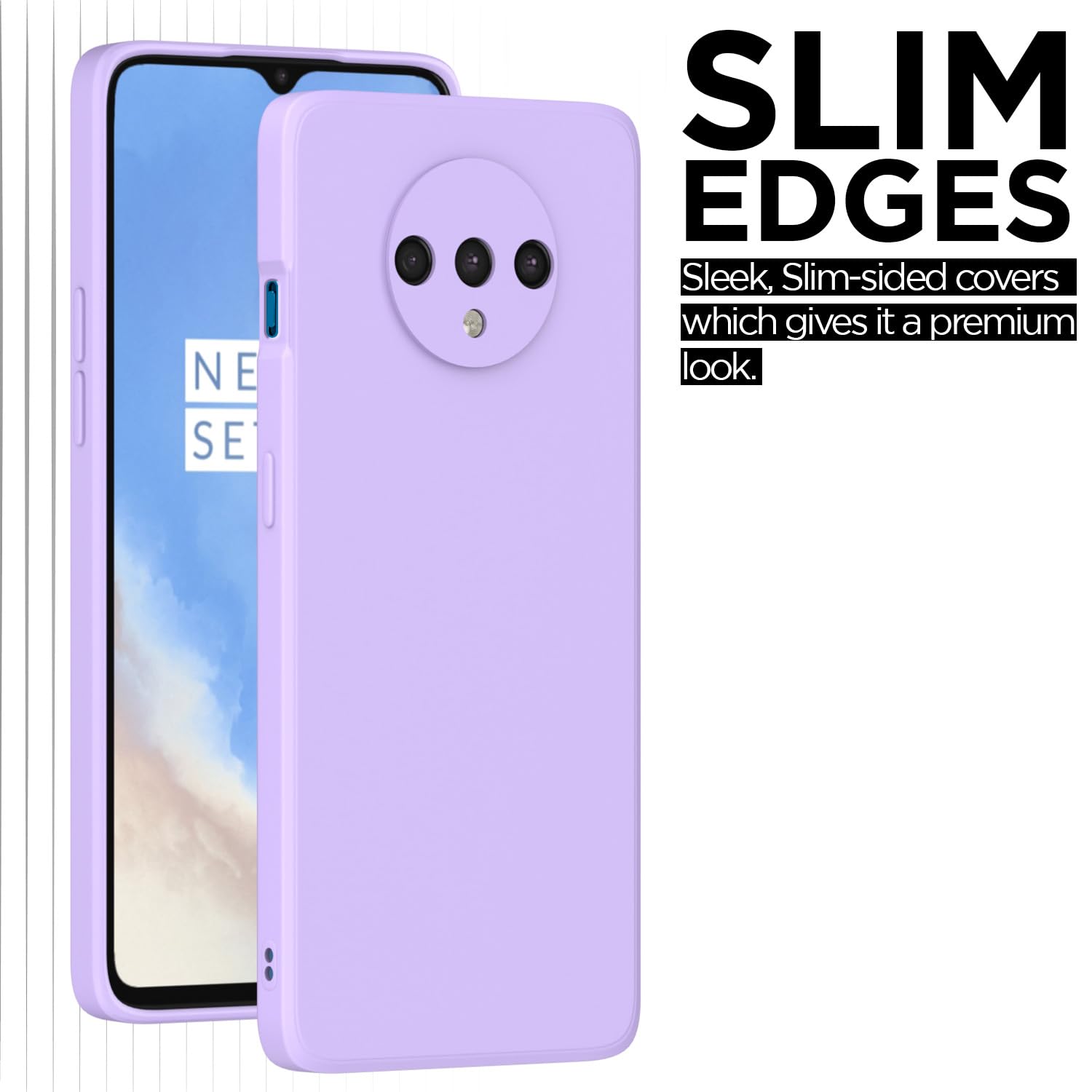 Pikkme OnePlus 7T Liquid Silicone Back Cover | Purple