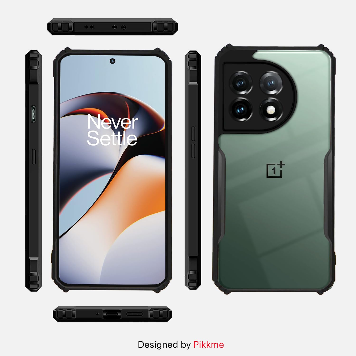 Pikkme OnePlus 11R 5G Eagle Back Cover (Black)