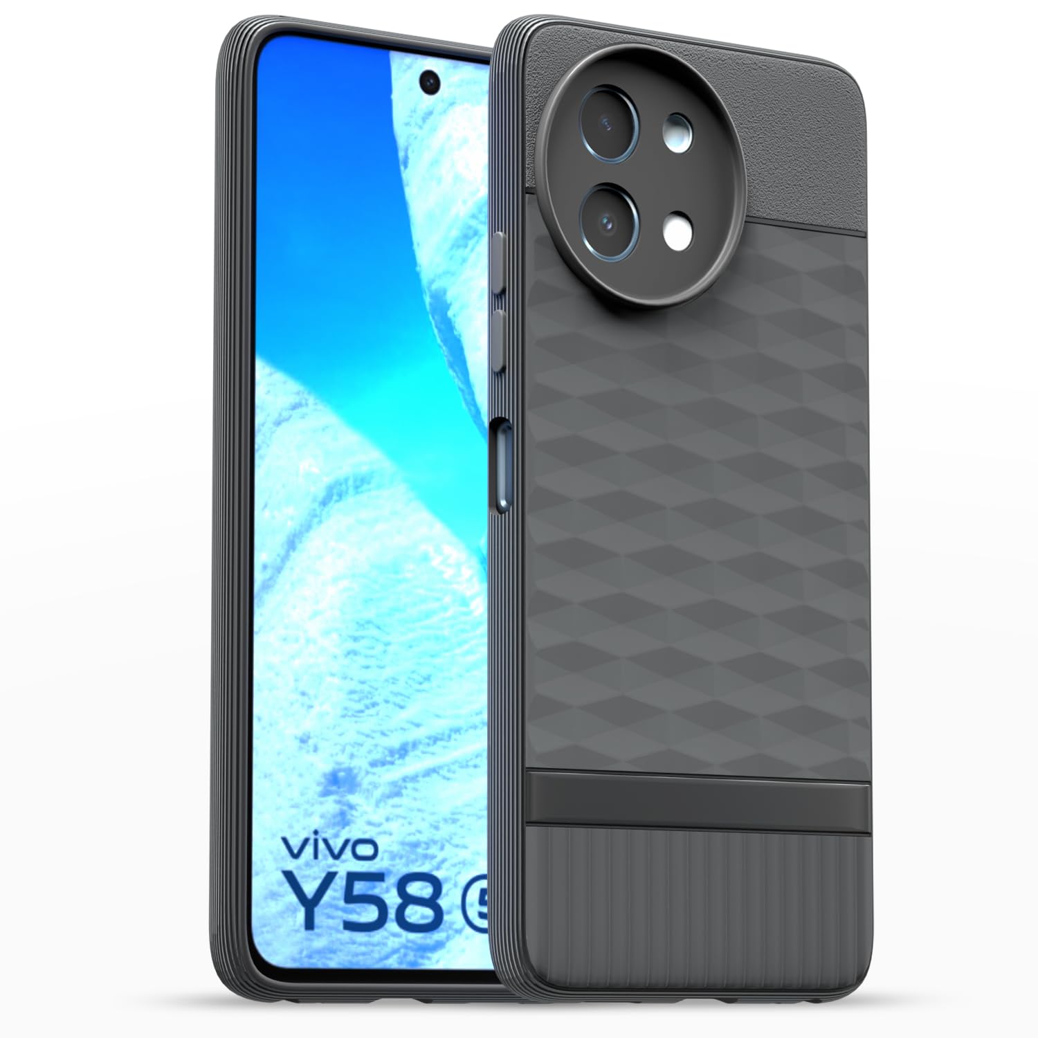 Vivo Y58 5G / Vivo T3x 5G / Vivo Y200i 5G Gencase Back Cover - Grey