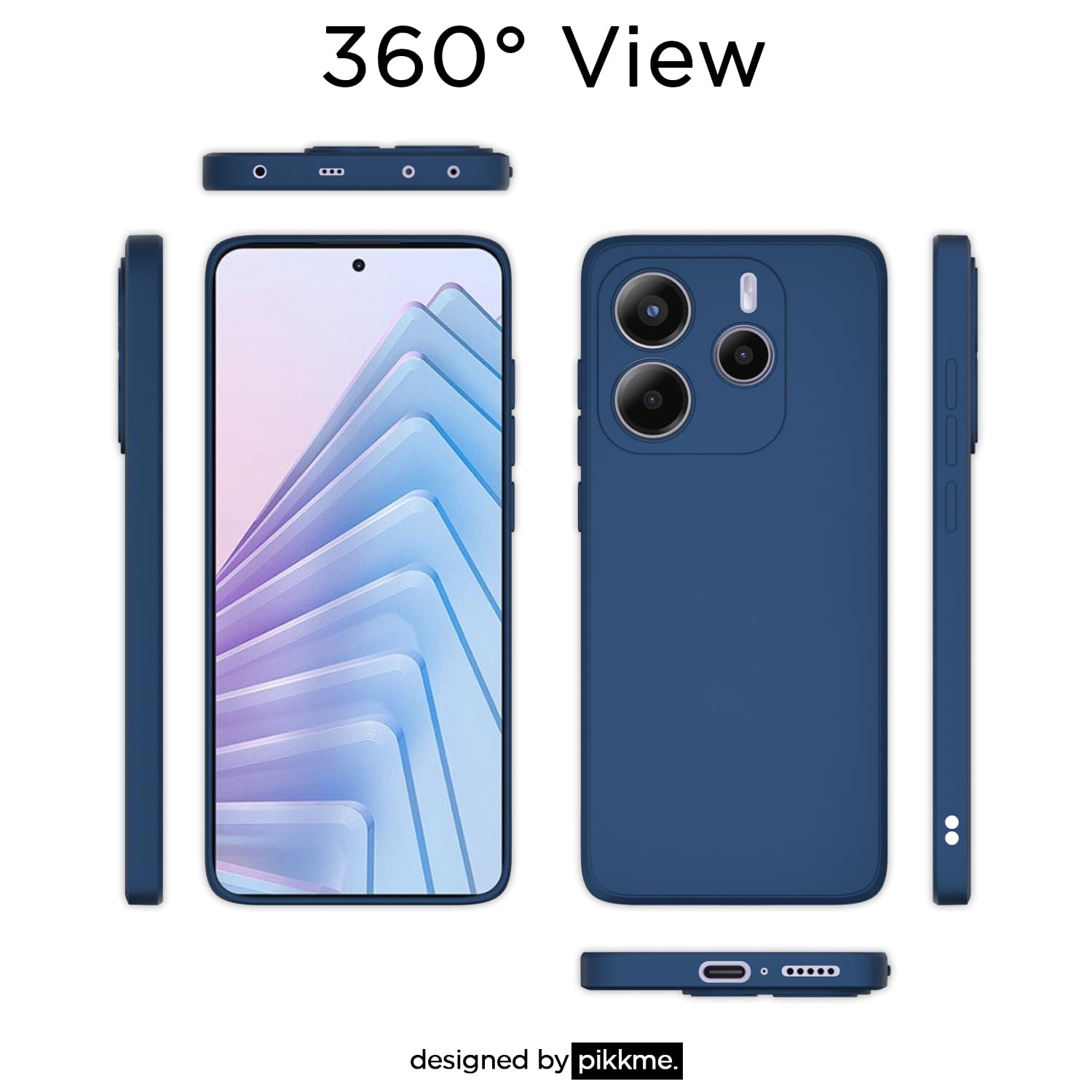 Pikkme Redmi Note 14 5G Matte blue back cover – photo 4