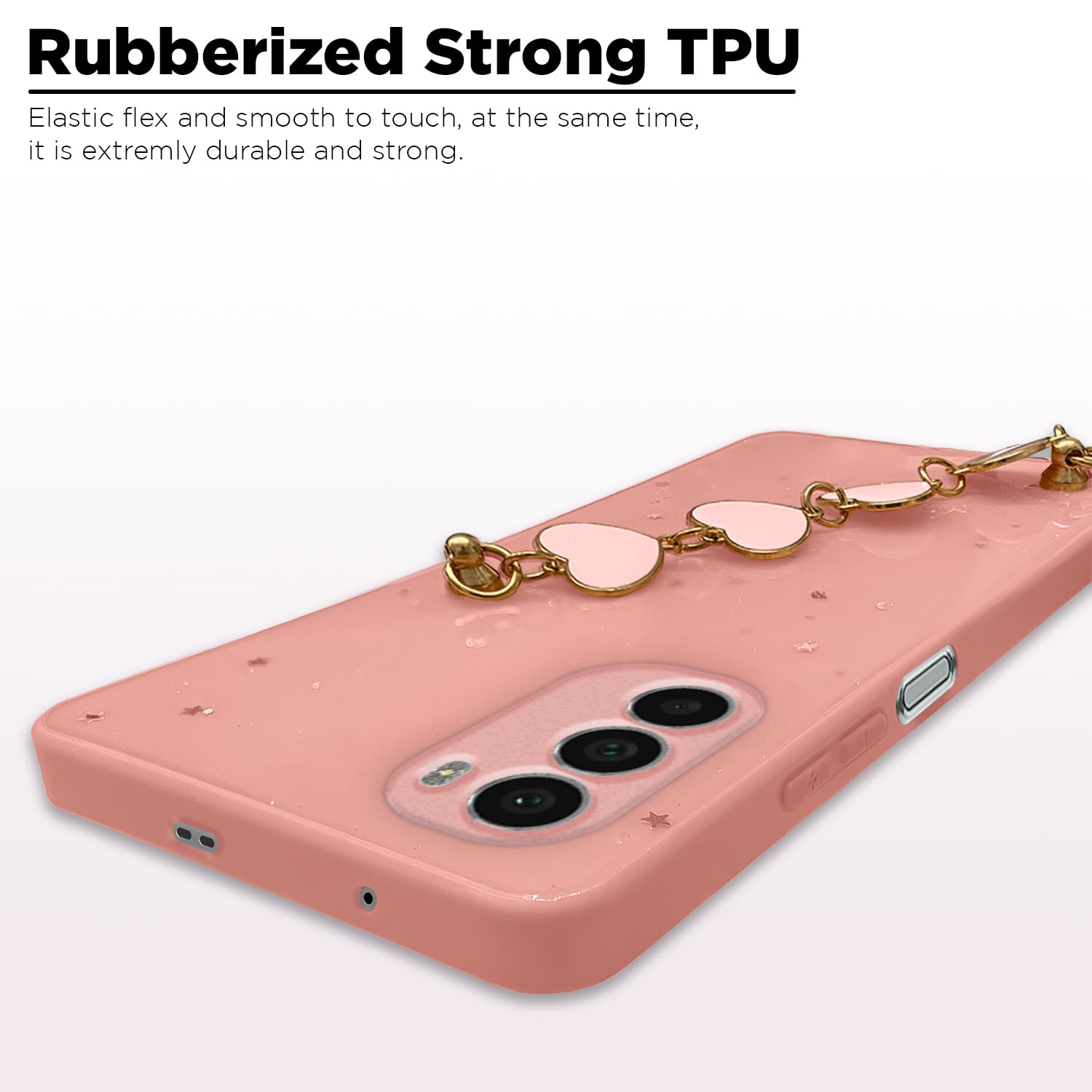 Pikkme Motorola Moto G52 / G82 5G Chain Back Cover (Pink)