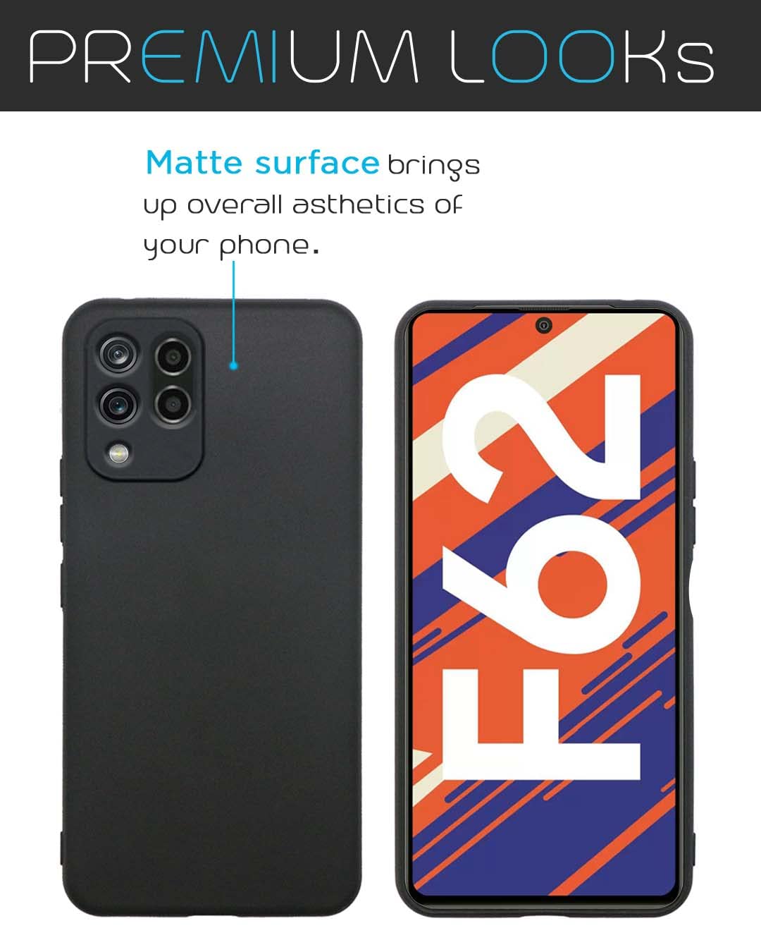Pikkme Samsung F62 Matte black mobile cover – photo 3