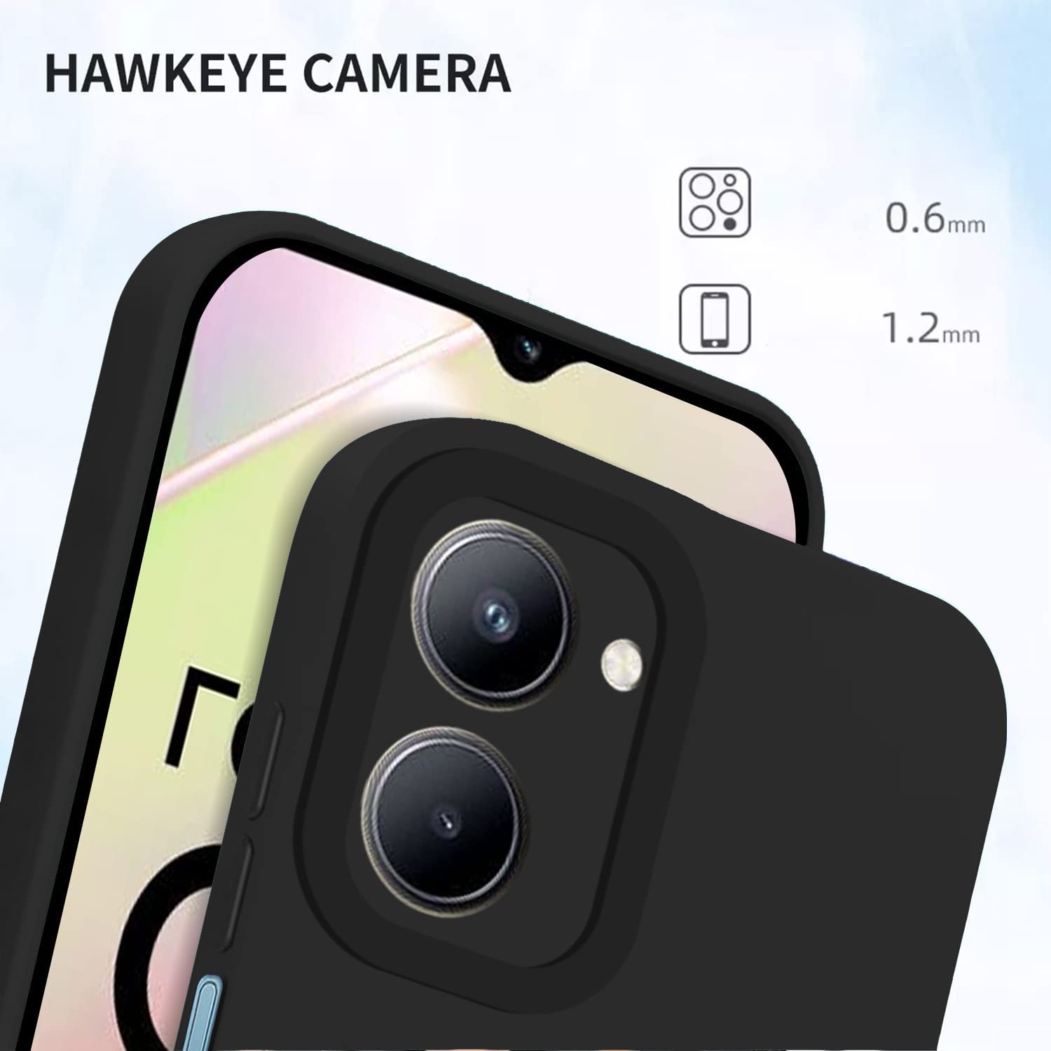 Pikkme black Matte phone cover for Realme C33 – photo 2