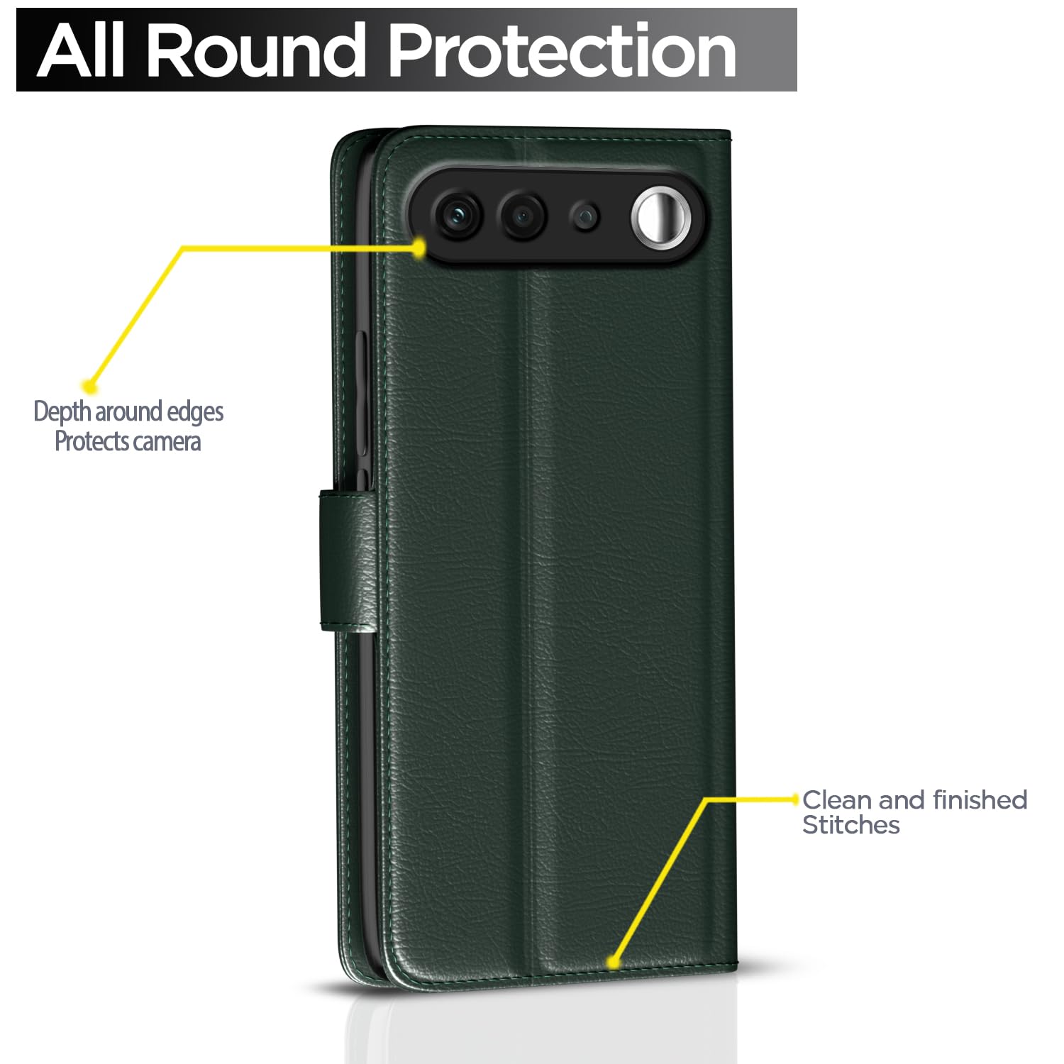 Pikkme Realme 16 5G green flip case – photo 4