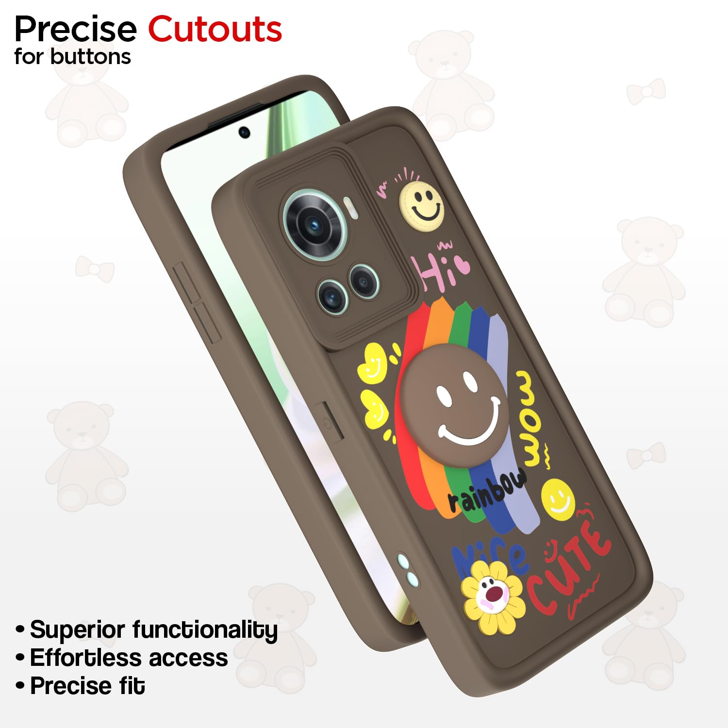 Brown Soft Silicone phone cover for OnePlus 10R 5G – Pikkme – photo 6