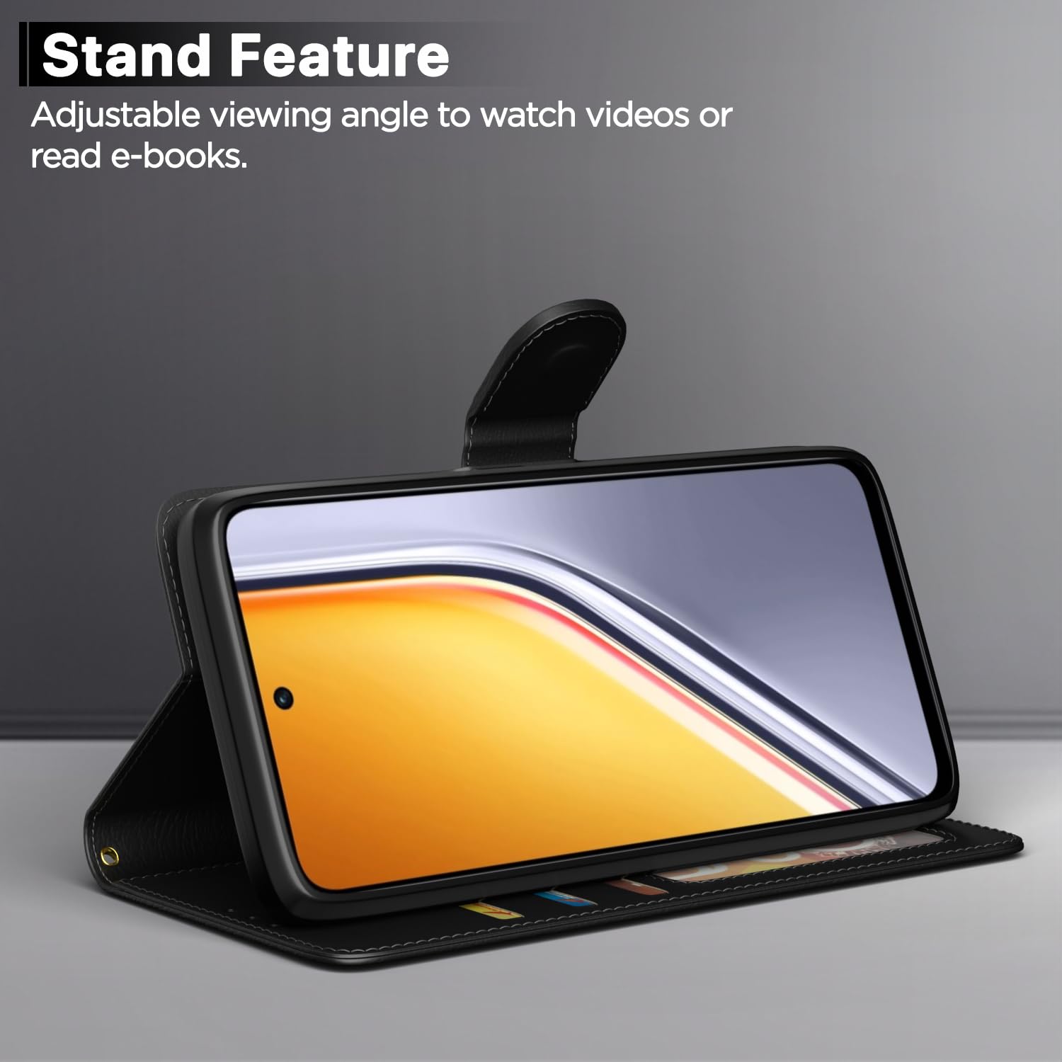 Pikkme Realme Narzo 80x/P3x/14X 5G Wallet black wallet flip cover – photo 3