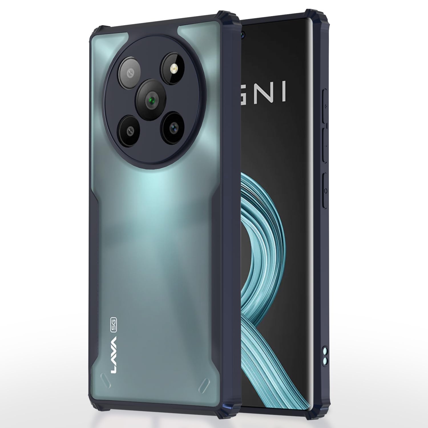 Pikkme blue mobile back cover for Lava