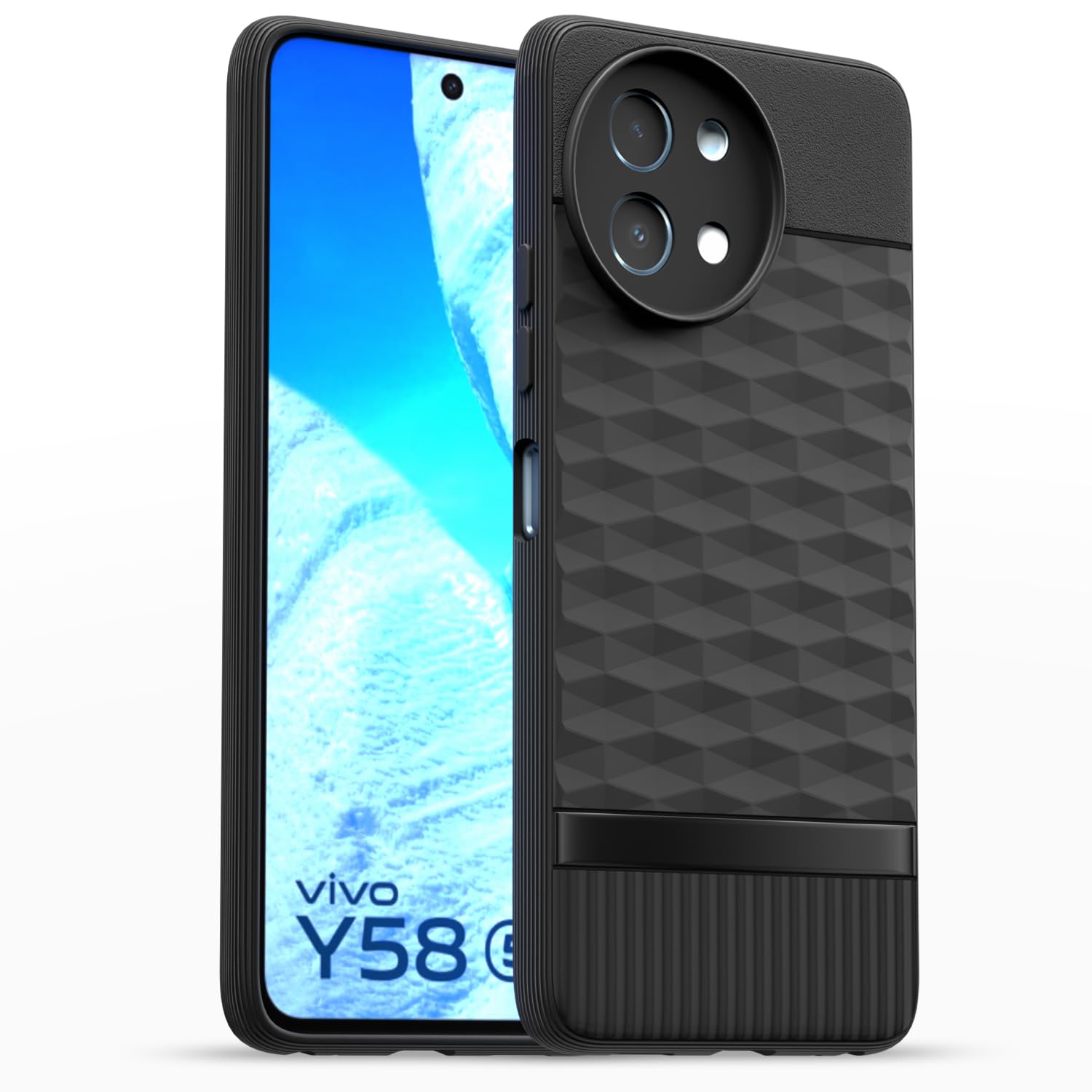 Vivo Y58 5G / Vivo T3x 5G / Vivo Y200i Gencase Back Cover - Black