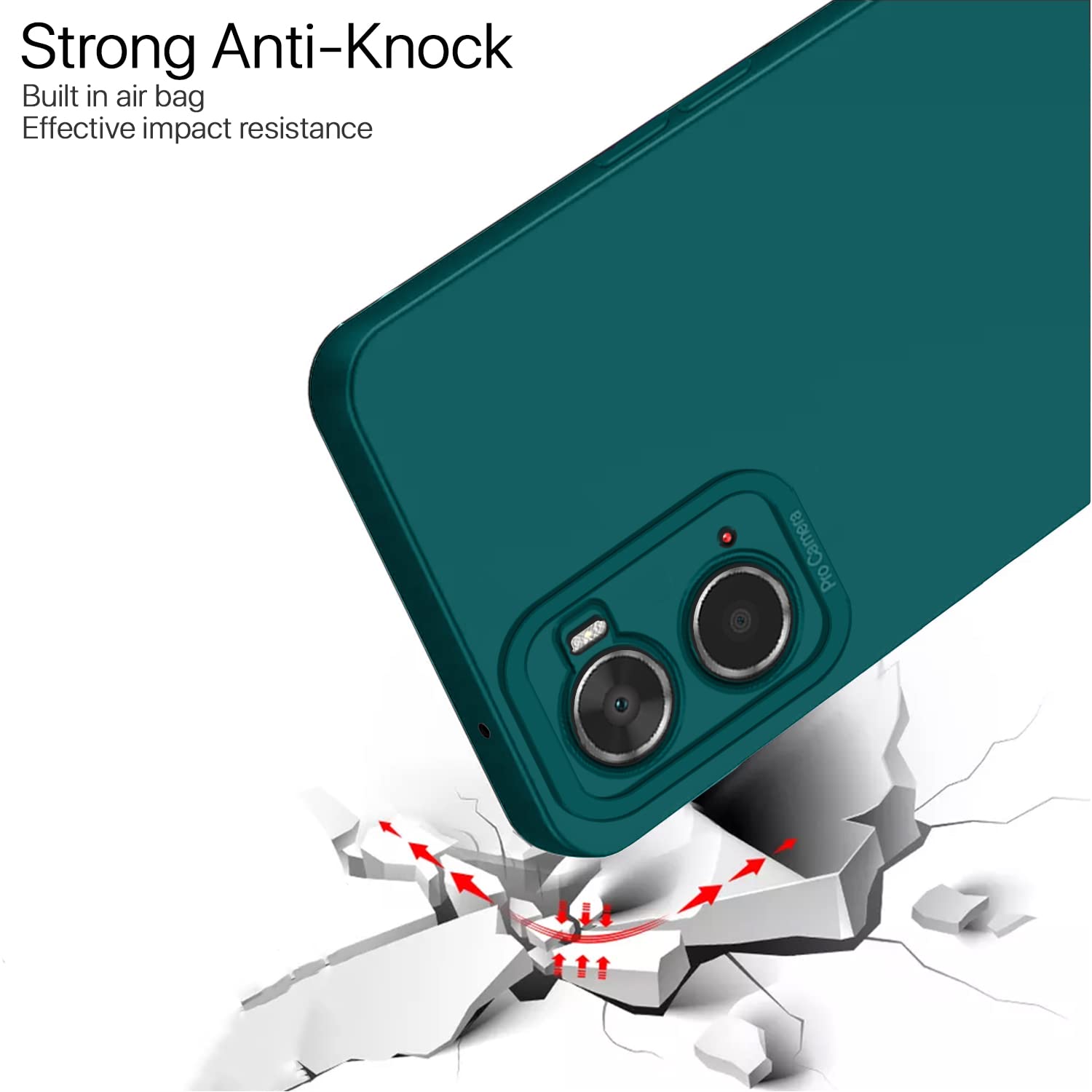 Pikkme Oppo A76 / Oppo A96 / Oppo A36 Liquid Silicone Back Cover | Green