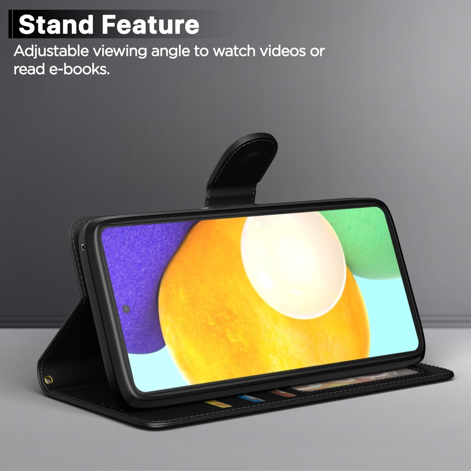 Samsung A52/A52s 5G wallet flip cover in black by Pikkme – photo 3
