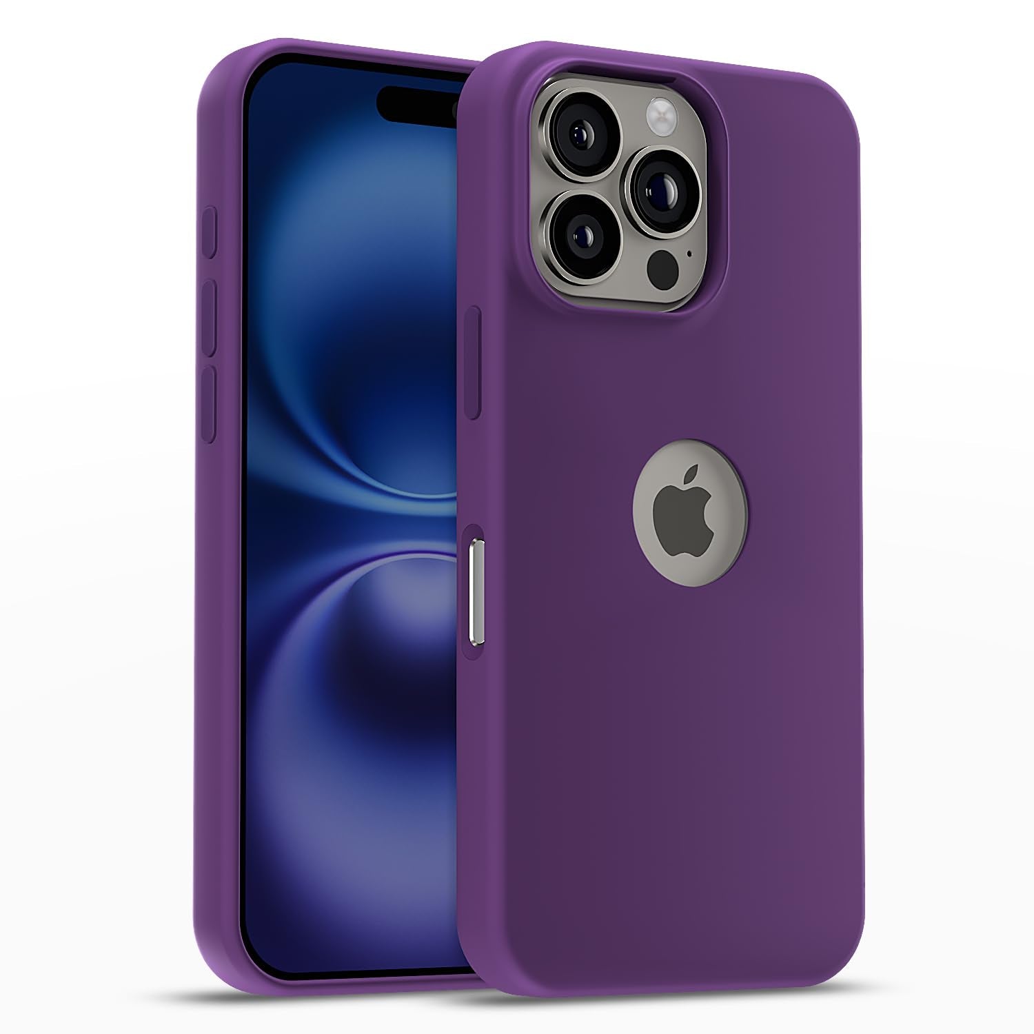 Pikkme iPhone 16 Pro Max Super Soft Silicone Back Cover - Grape