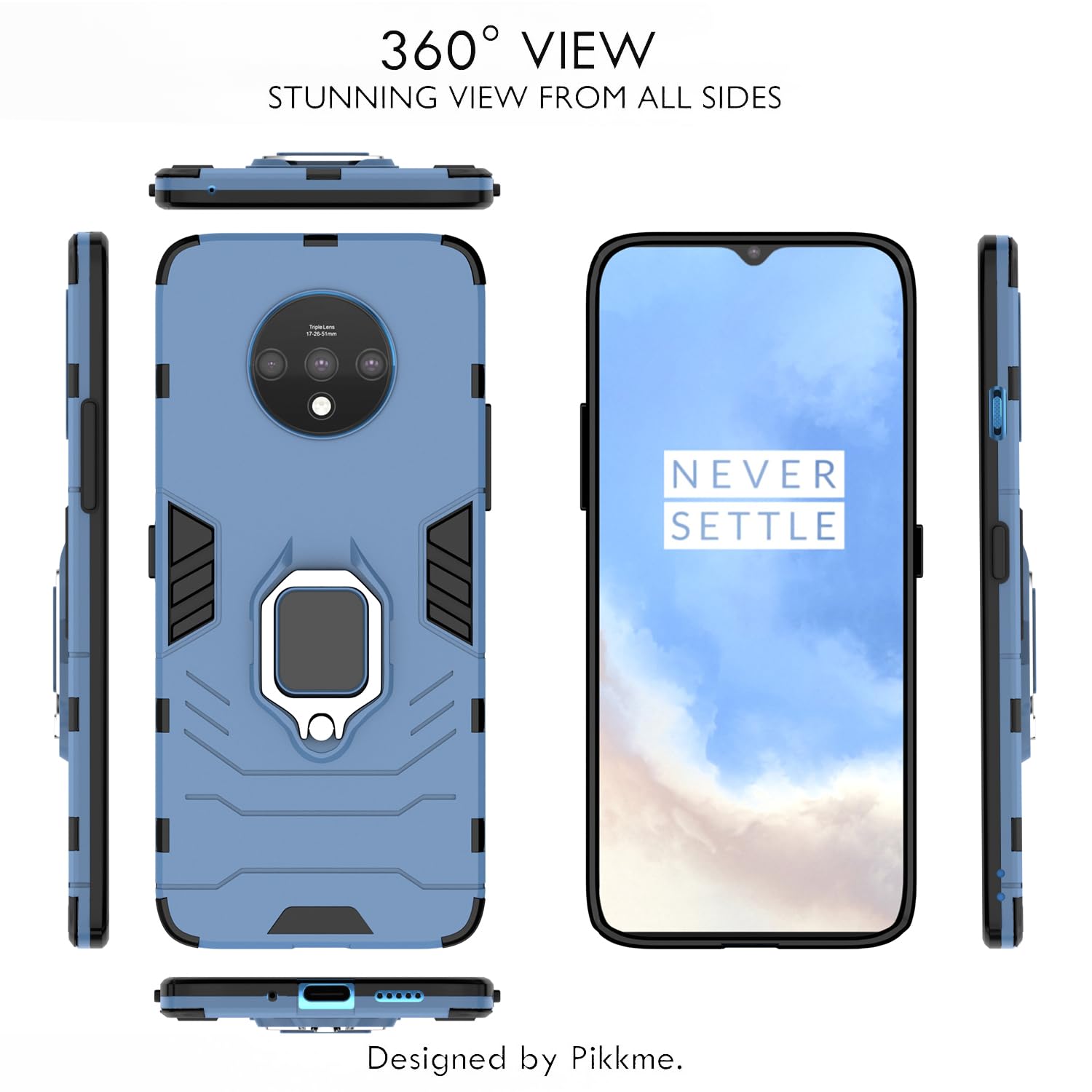 Pikkme OnePlus 7T blue back cover – photo 3