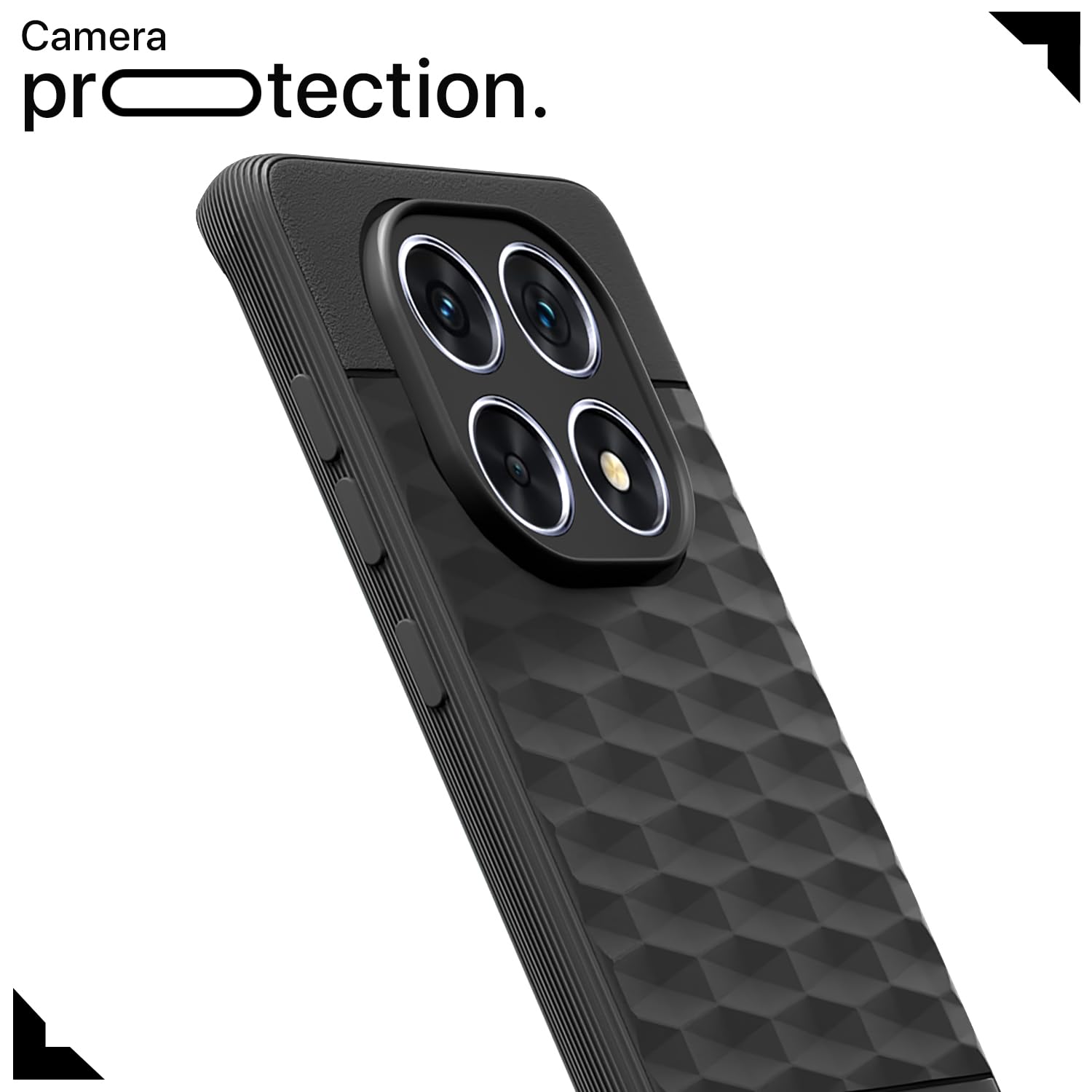 Pikkme Redmi Note 14 Pro 5G Gencase Back Cover (Black)