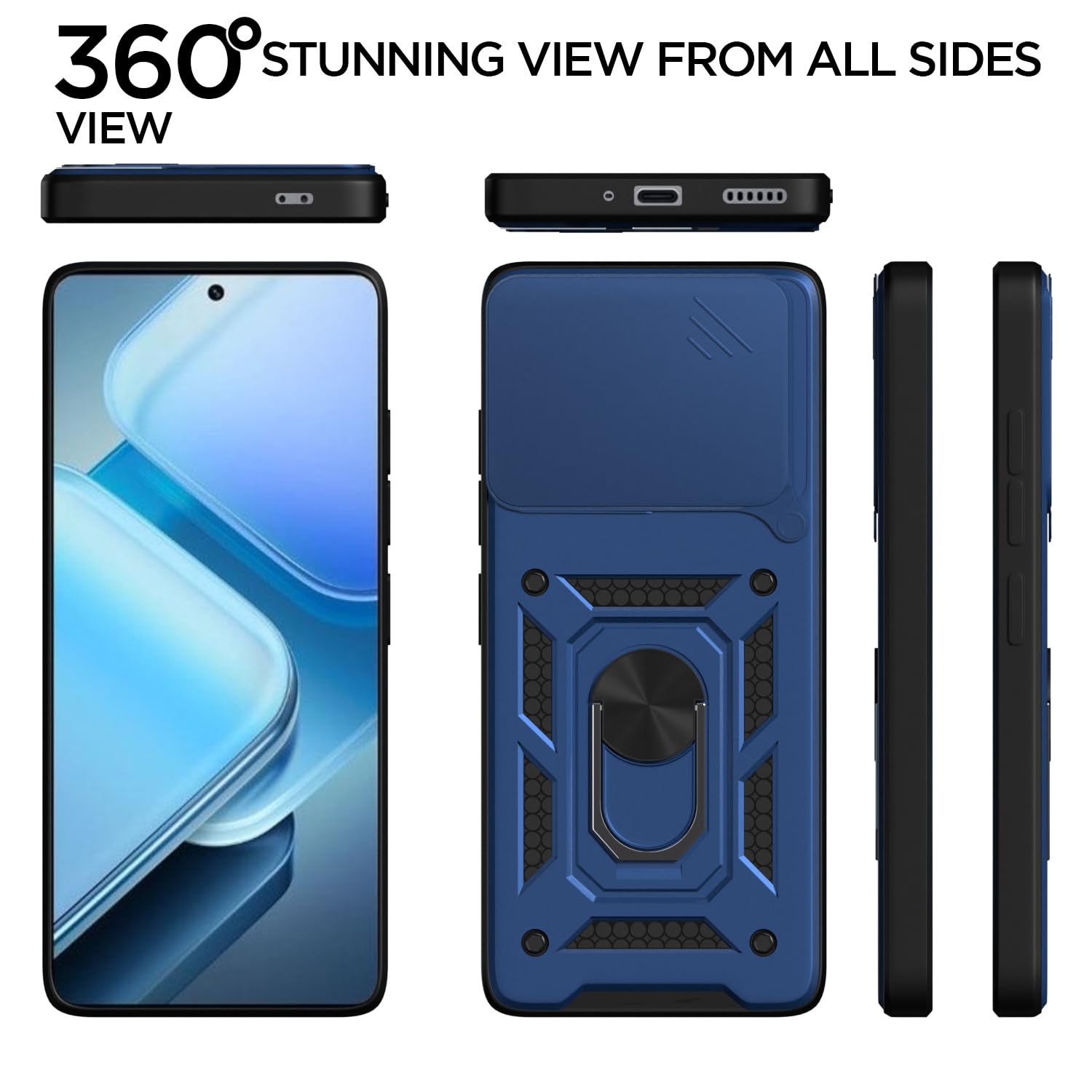 Blue D10 Camera Shield back cover for iQOO Neo 10R/Z9 Turbo/Vivo Y200 GT 5G – Pikkme – photo 5