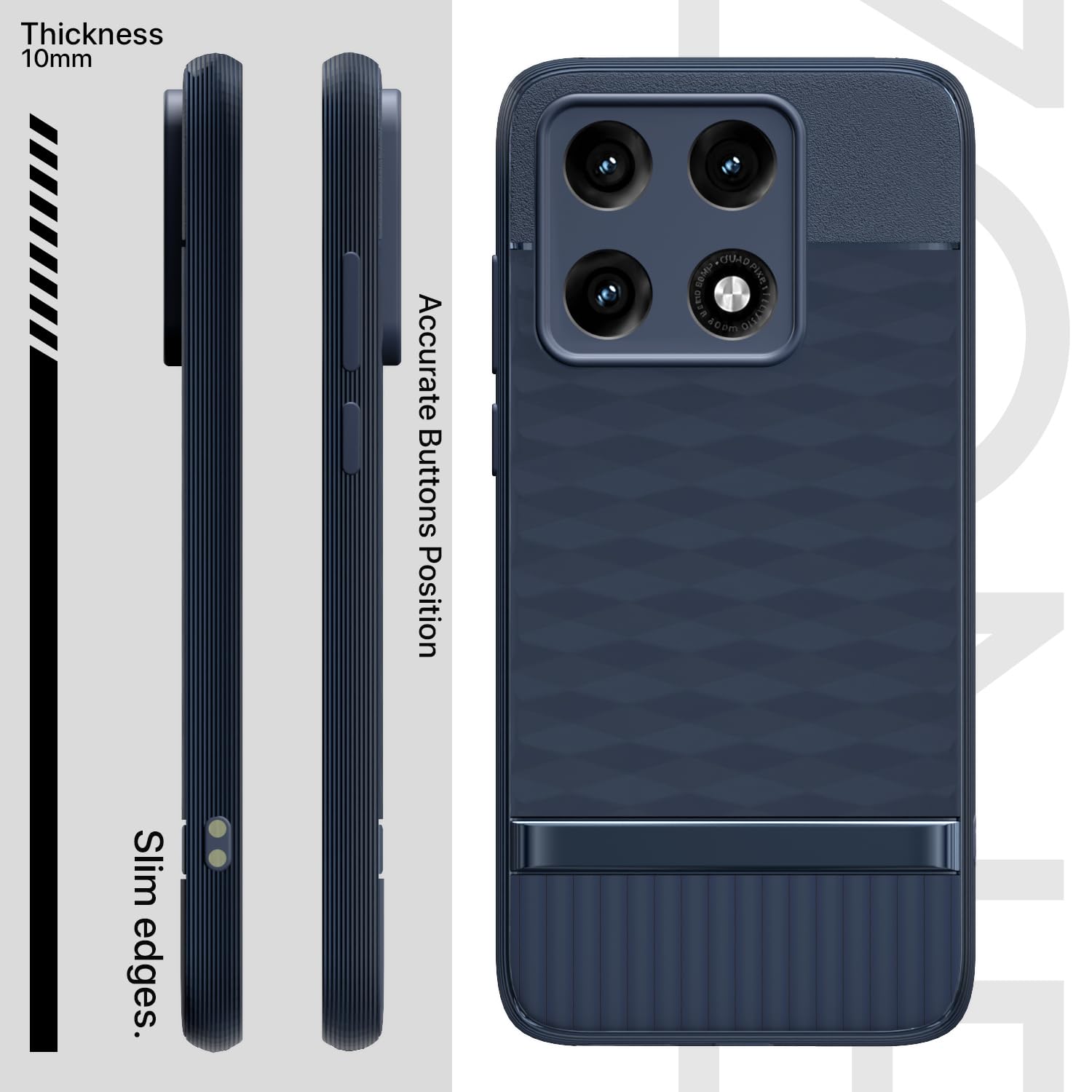 Blue Silicone phone cover for Moto Edge 70 Pro 5G – Pikkme – photo 3