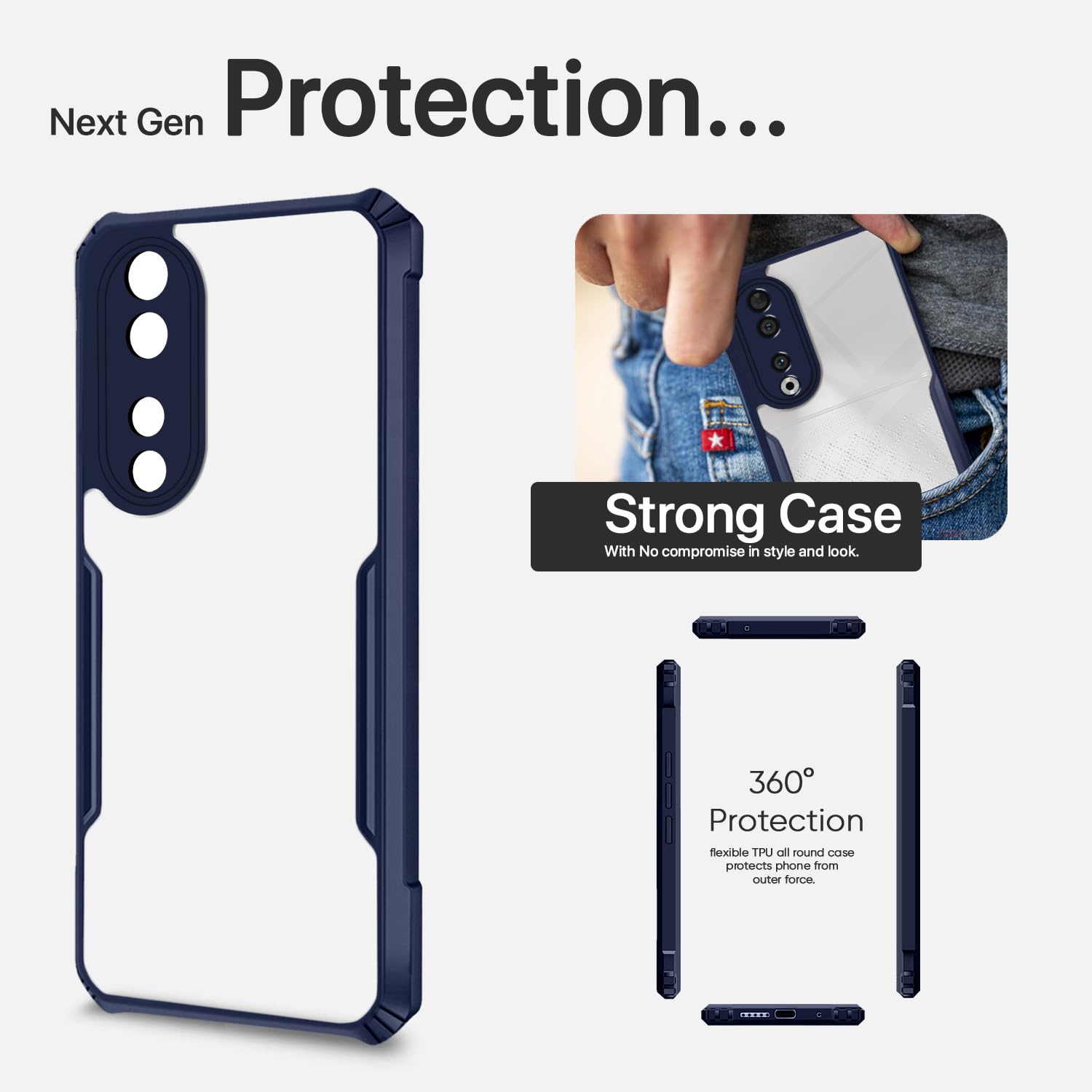 Pikkme Honor 90 5G Hybrid blue phone cover – photo 6