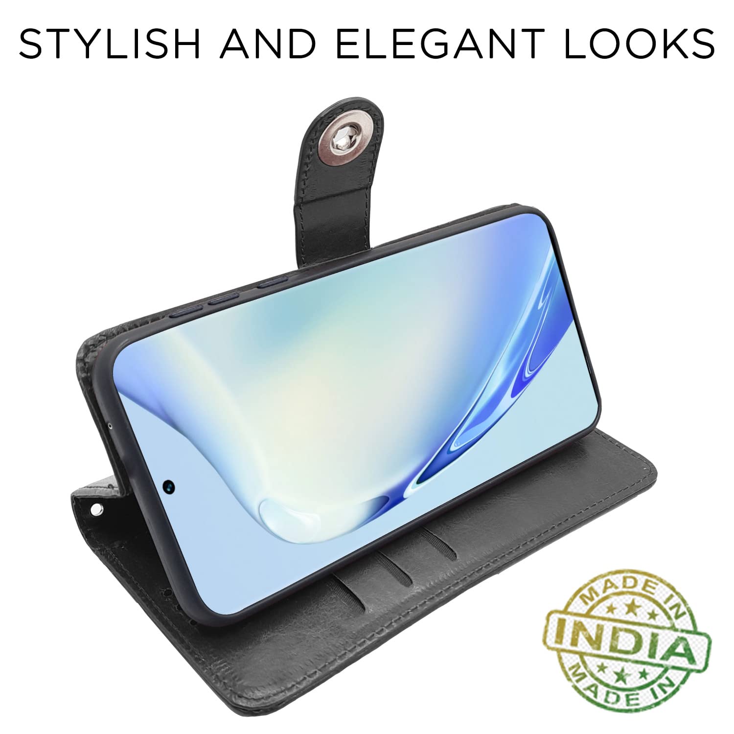 Pikkme Vivo V27/V27 Pro 5G Button black flip cover – photo 5