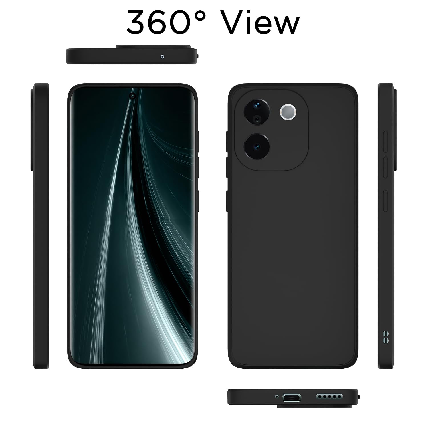 Vivo T3 Pro/iQOO Z9s Pro 5G Matte mobile cover in black by Pikkme – photo 4