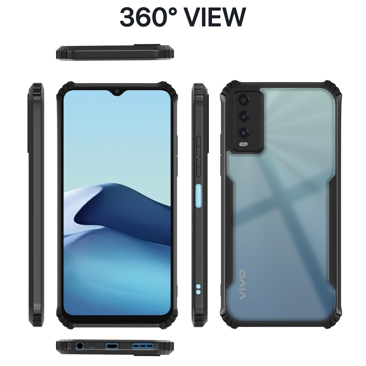 Vivo Y20 phone cover in black by Pikkme – photo 2