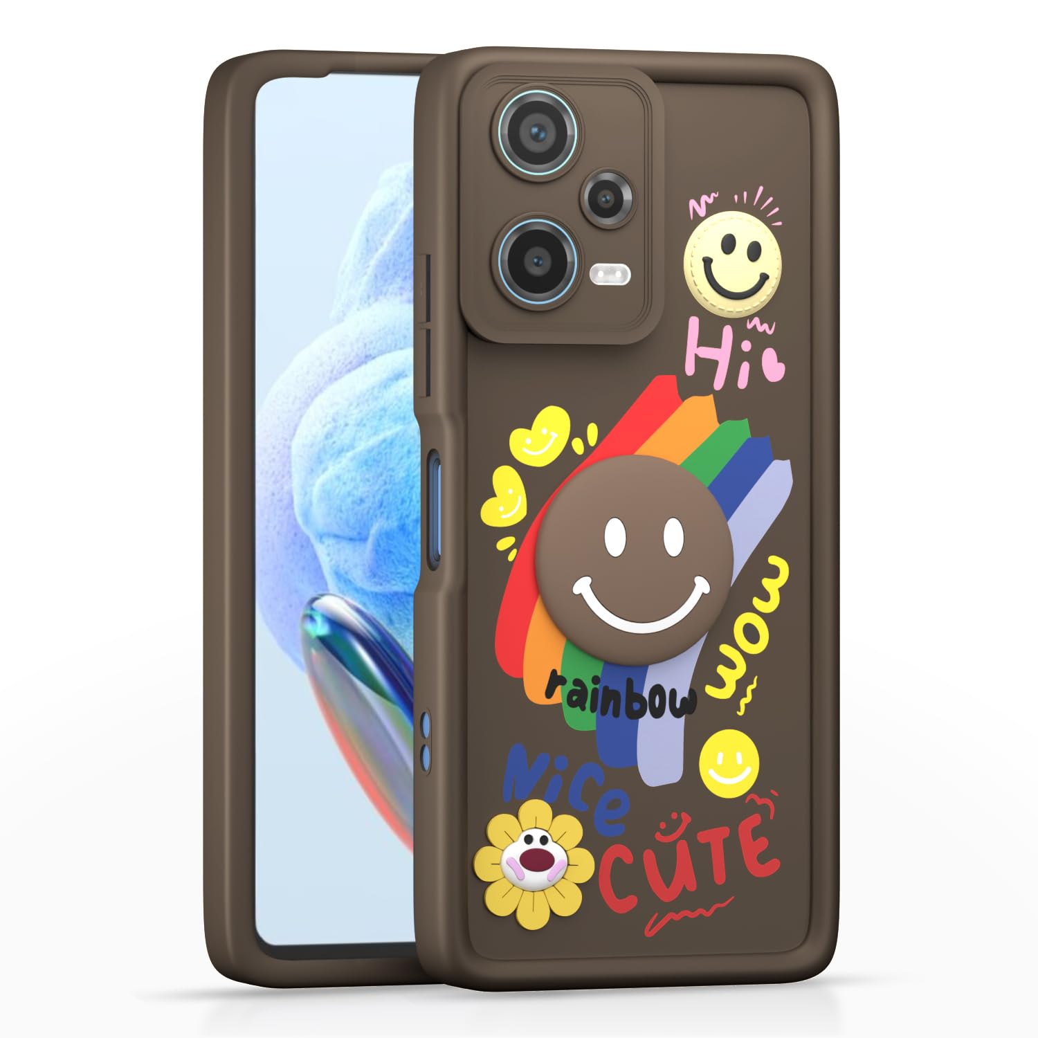 Brown back cover for Redmi Note 12 – Pikkme