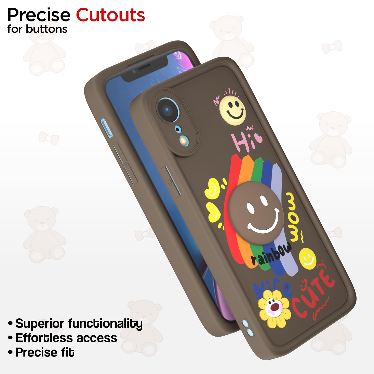 Pikkme brown Soft Silicone back cover for iPhone XR – photo 6