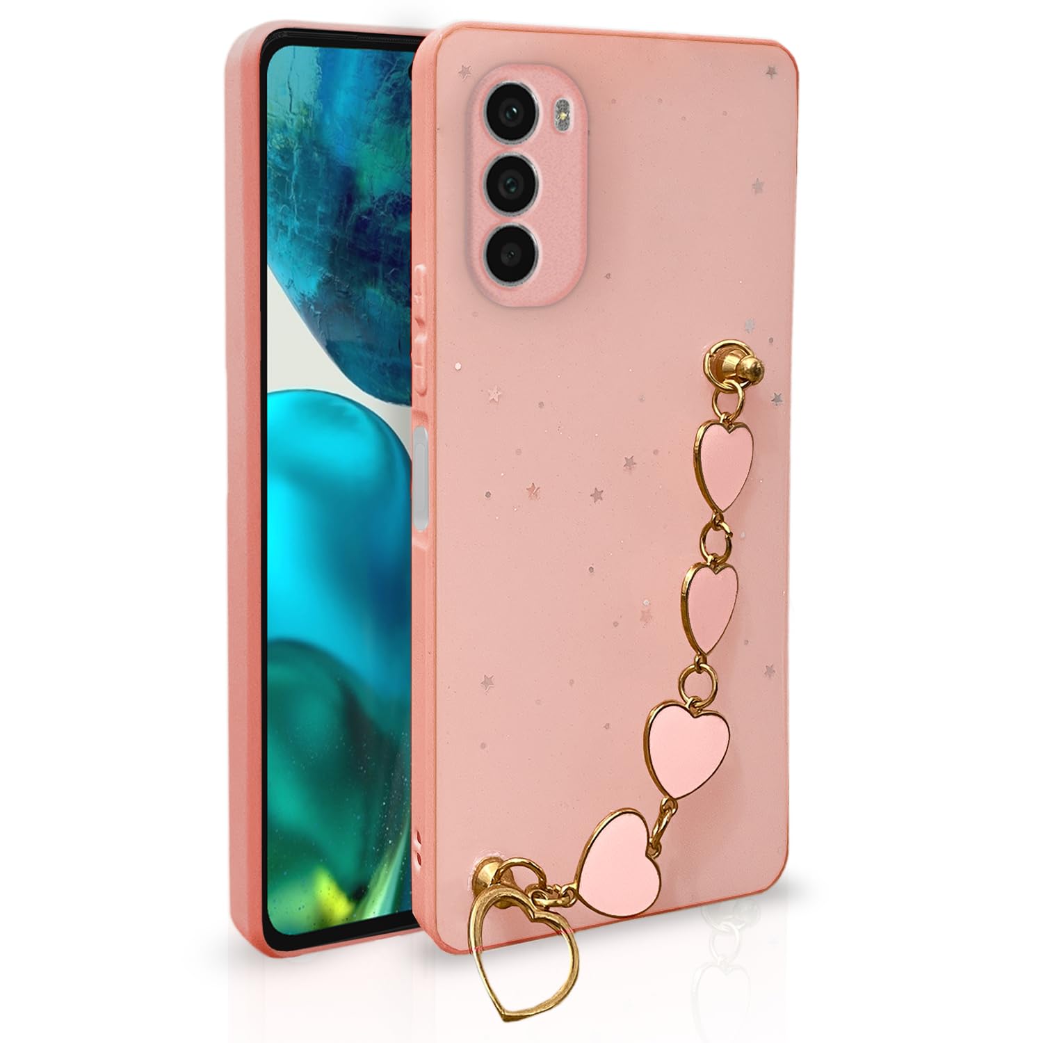 Pikkme Motorola Moto G52 / G82 5G Chain Back Cover (Pink)