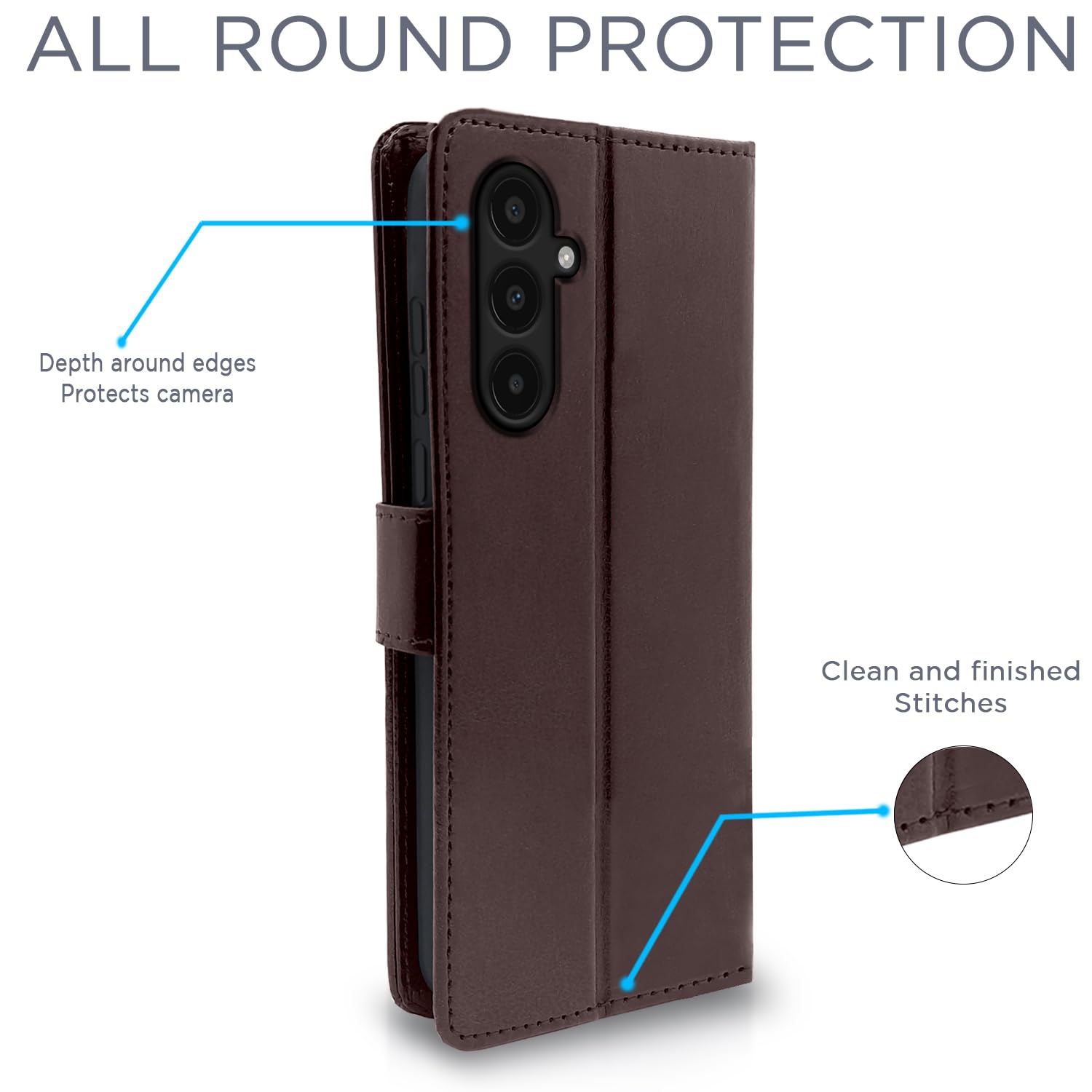 Coffee wallet flip cover for Samsung A35 5G – Pikkme – photo 4