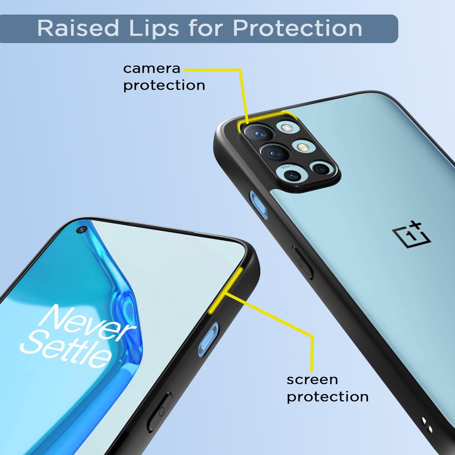 Pikkme OnePlus 8T/9R 5G Hybrid black phone cover – photo 4