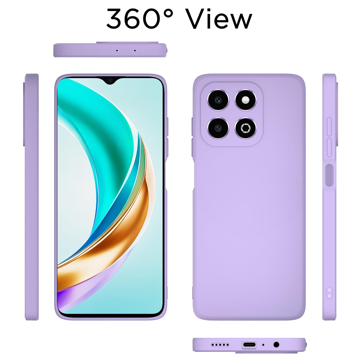 Honor X6b mobile back cover in purple by Pikkme – photo 4