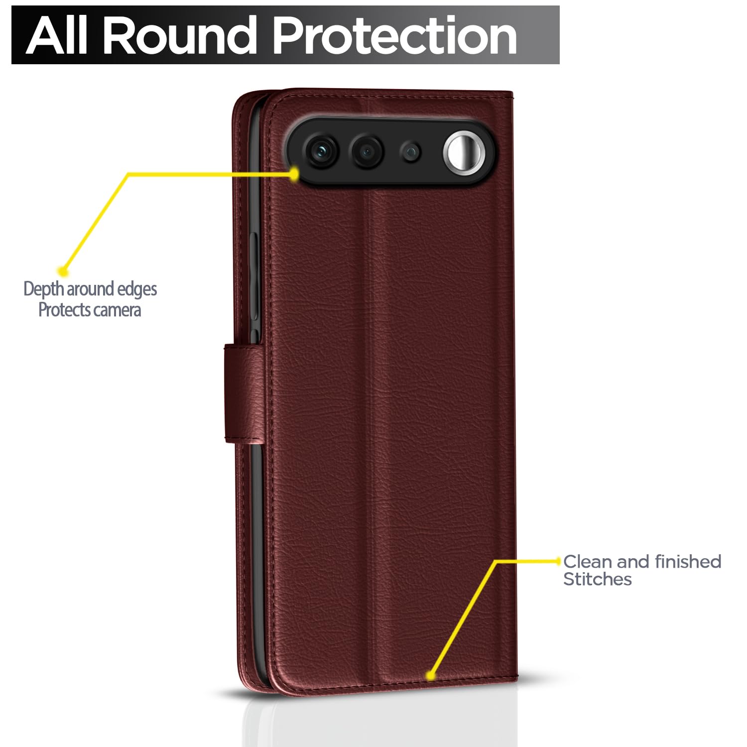 Pikkme brown Wallet flip cover for Realme 16 5G – photo 4