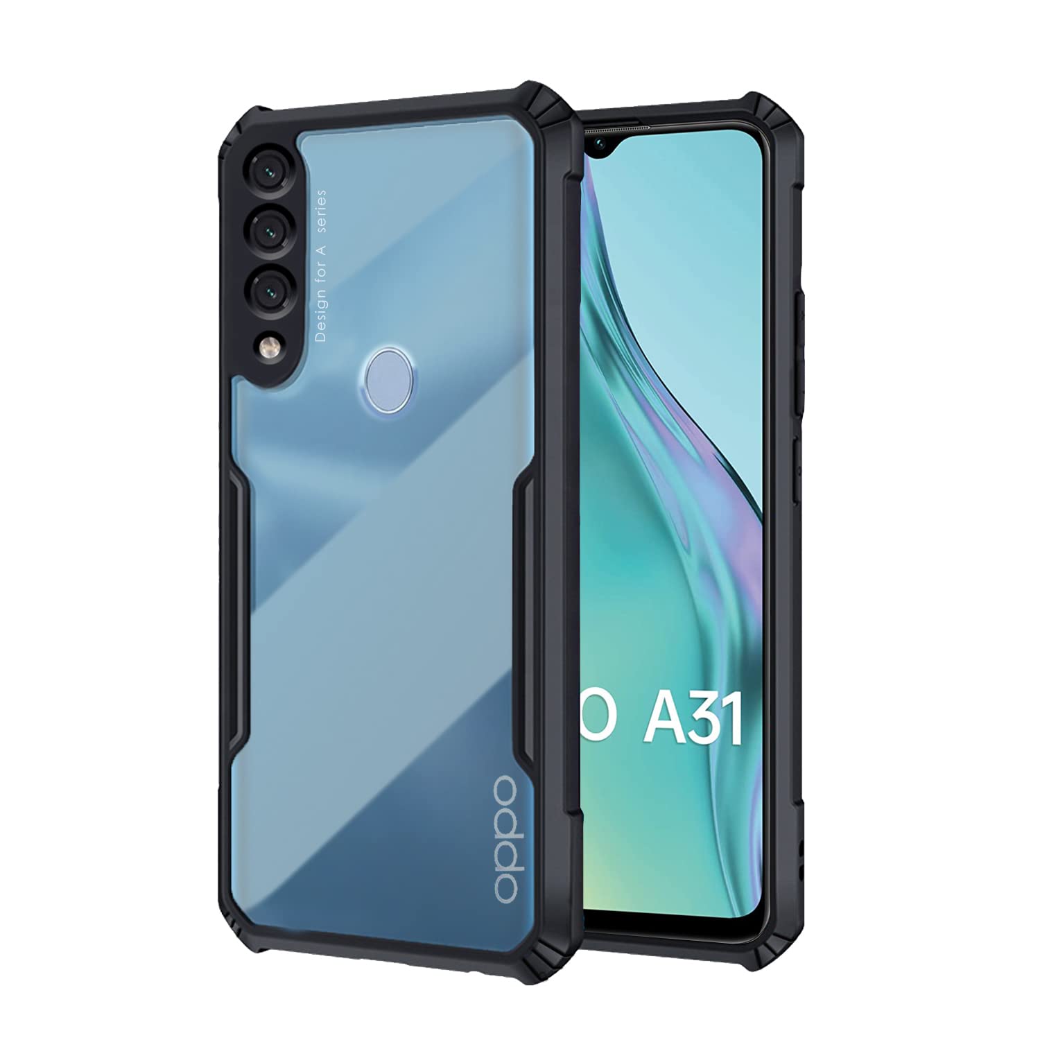 Black back cover for Oppo A31 – Pikkme