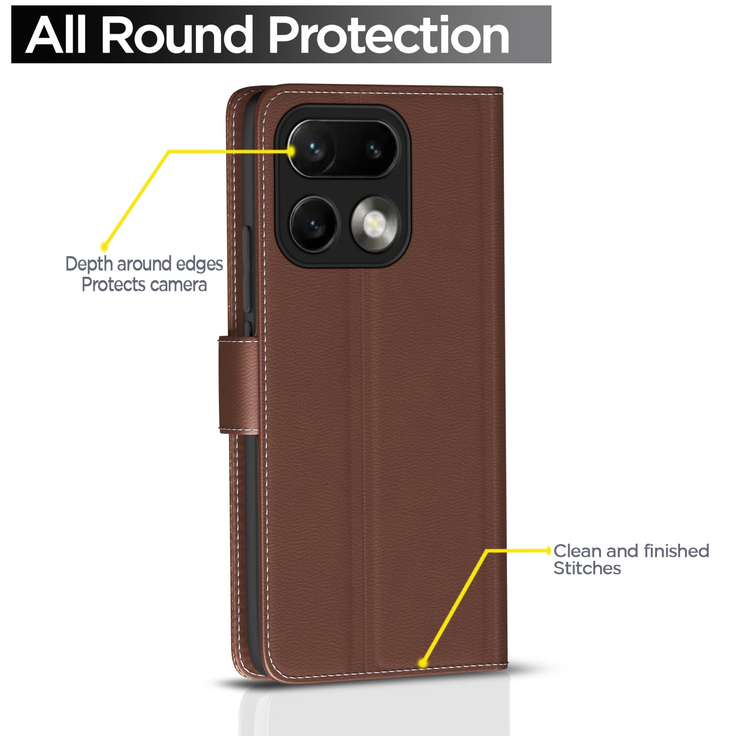 Pikkme Realme 16 Pro Plus 5G Wallet tan flip cover – photo 4