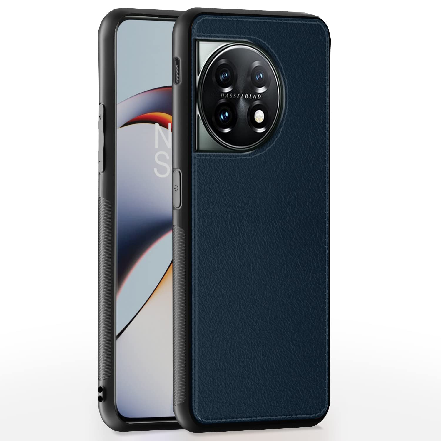 Blue Leather back cover for OnePlus 11 5G – Pikkme