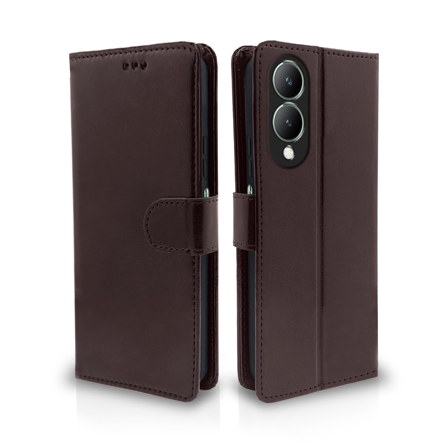 Vivo Y17s mobile flip cover in coffee by Pikkme