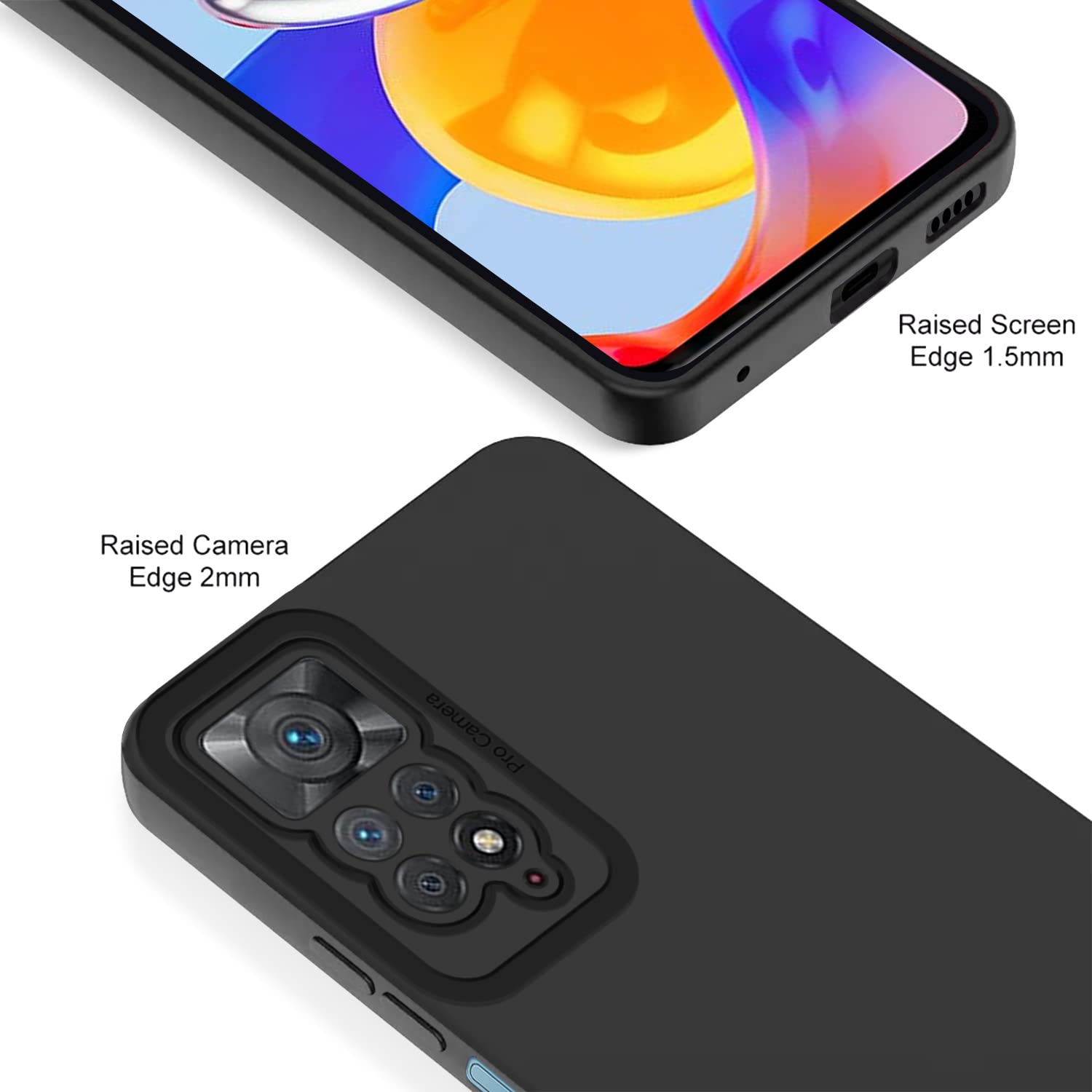 Black mobile cover for Redmi Note 11/Note 11s – Pikkme – photo 2