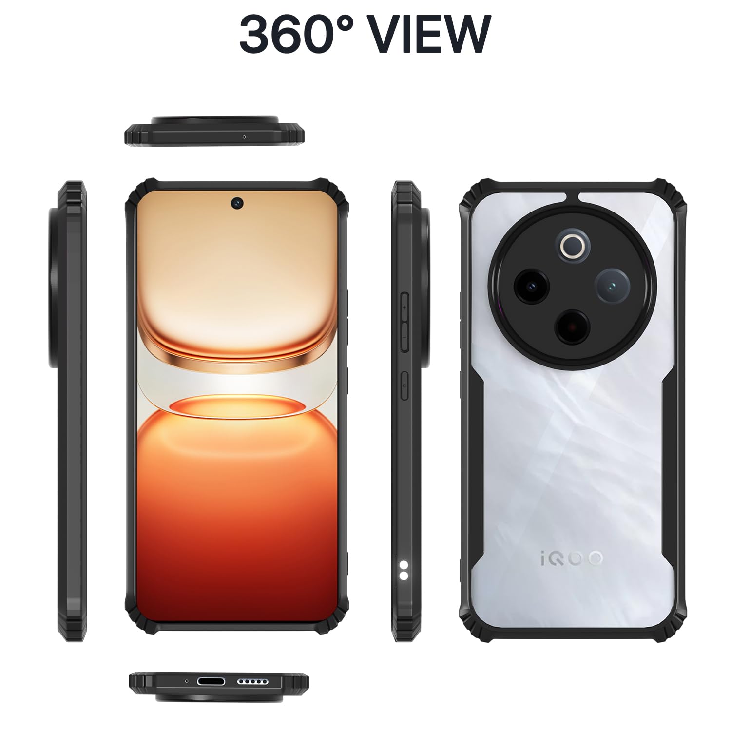 Black mobile back cover for Vivo T4 5G/iQOO Z10 5G Ultra – Pikkme – photo 3
