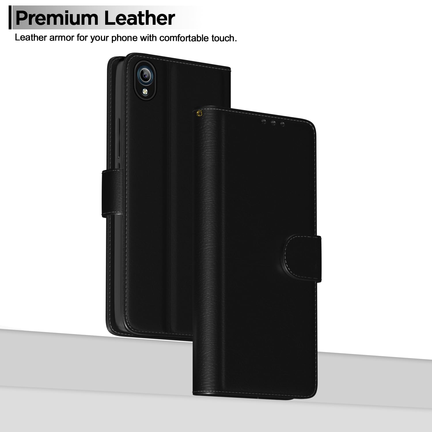 Pikkme black Wallet mobile flip cover for Vivo Y91i – photo 2